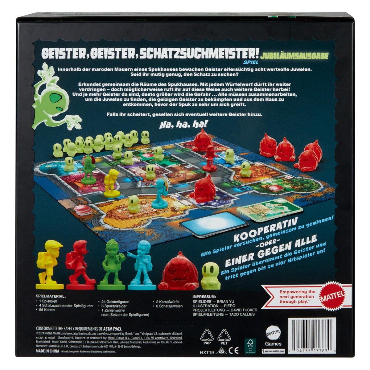 Mattel HXT19 - Mattel Games - Geister, Geister, Schatzsuchmeister!, Jubiläumsausgabe