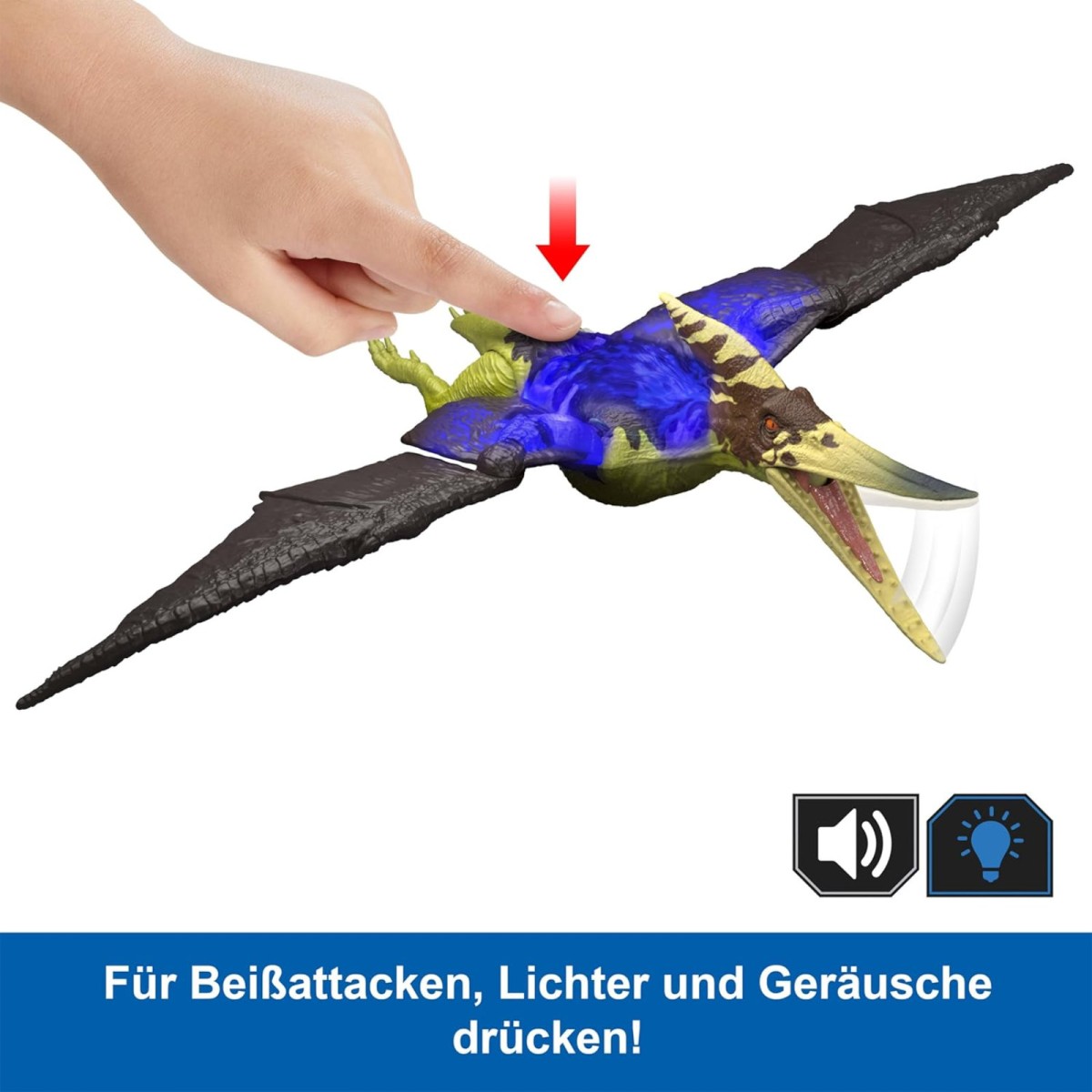 Mattel JKL78 - Jurassic World - Wild Roar Dinosaurier Figur mit Sound Angriffsfunktion 26,7 cm