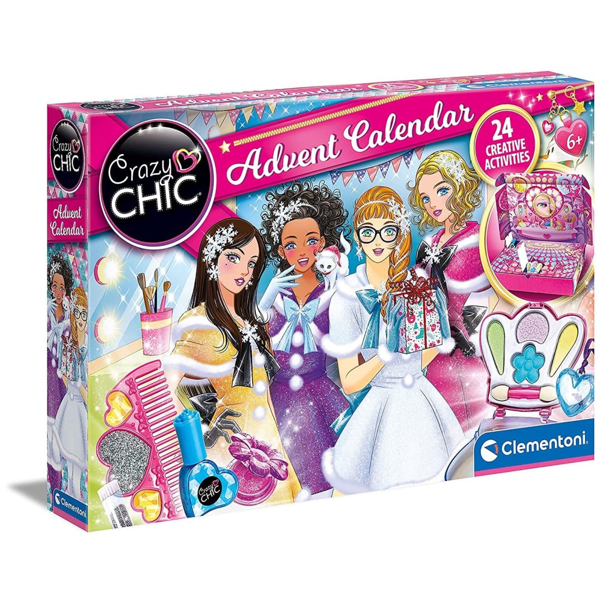 Clementoni 18673 - Crazy Chic - Adventskalender mit Accessoires für Mädchen