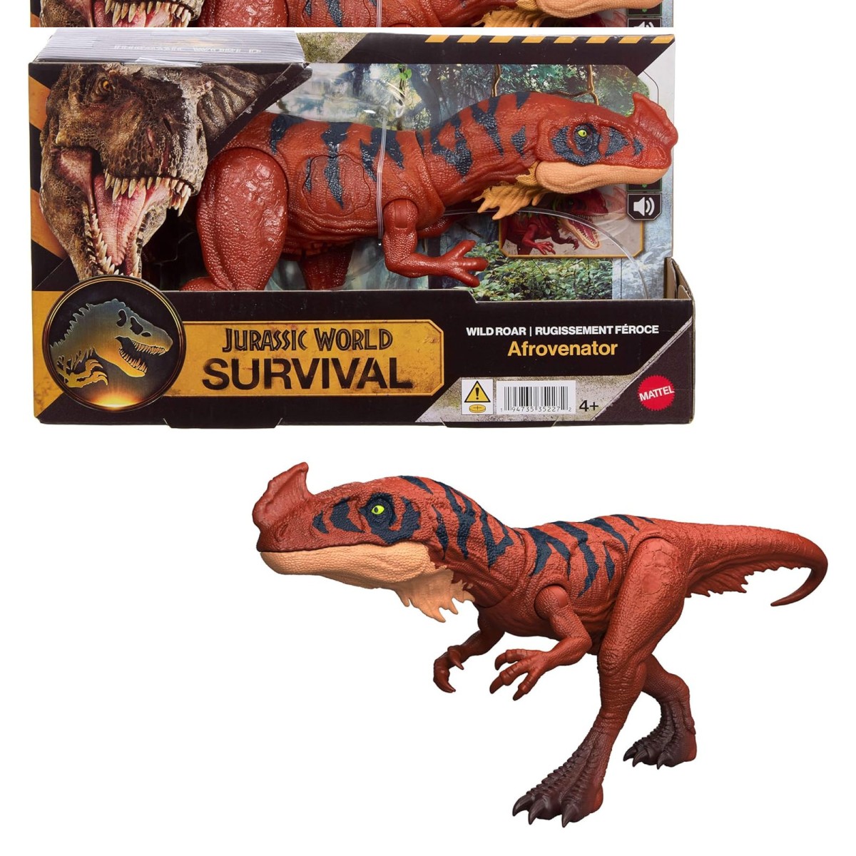 Mattel JKL76 - Jurassic World - Wild Roar Dinosaurier Figur mit Sound, Angriffsfunktion und App-Funktion 30,5 cm