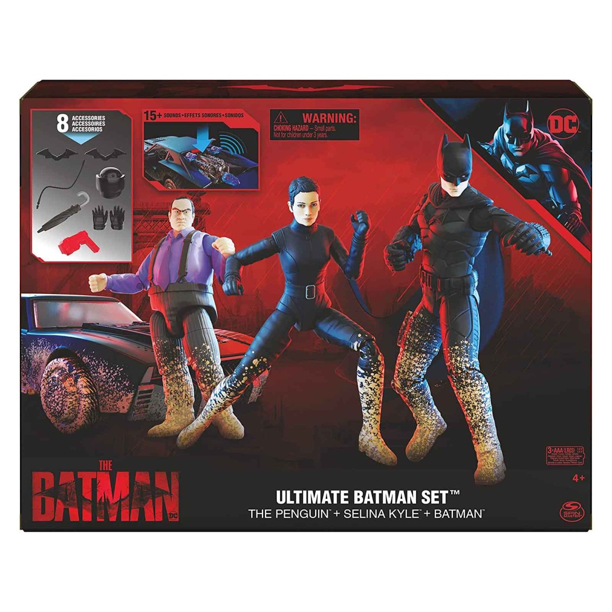 Spin Master 6063486 (20135729) 2.Wahl - DC - The Batman - Ultimate Batman Set, (Batman, Selina Kyle & Pinguin)