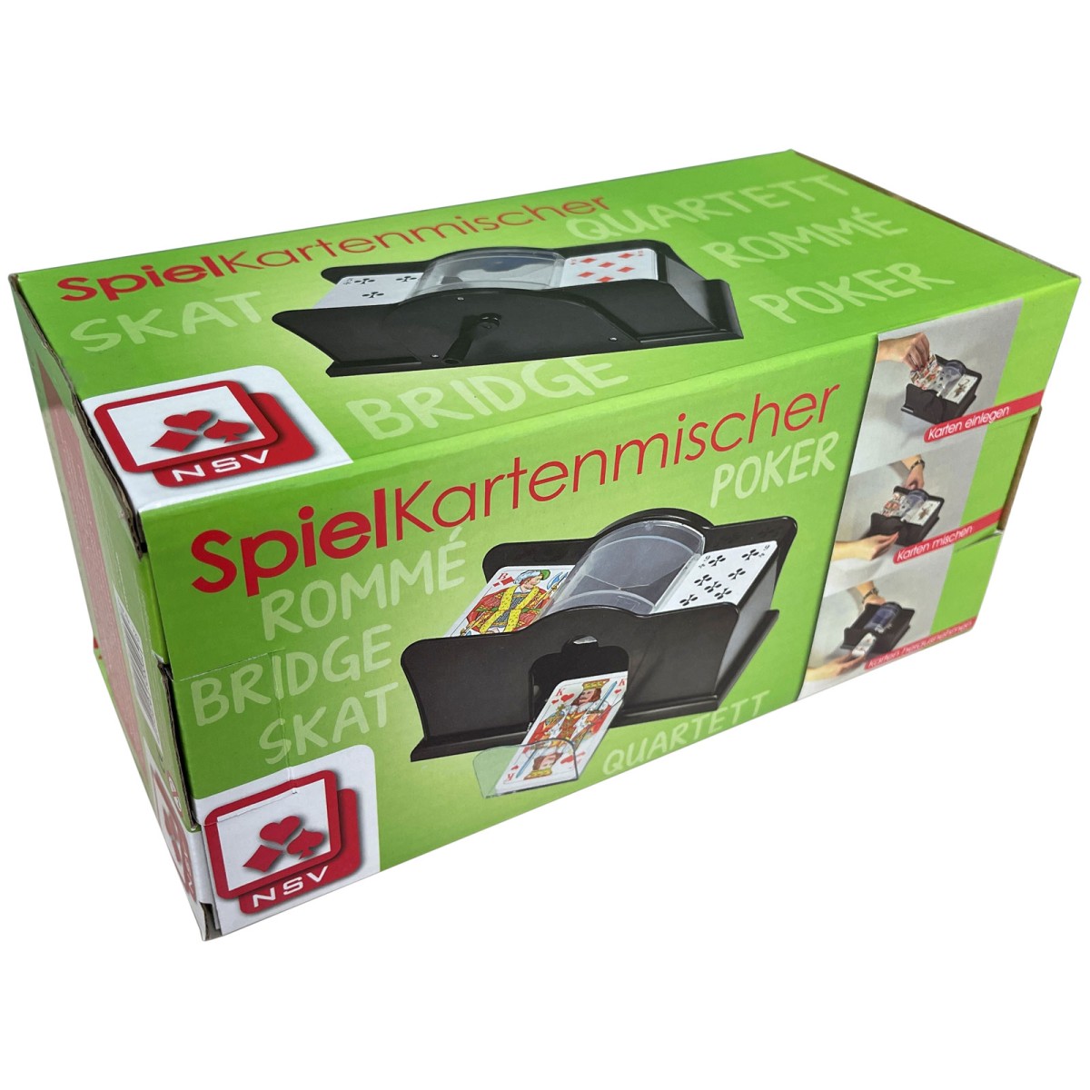 Nürnberger Spielkarten 03210005002 - Manueller Kartenmischer mit Kurbel – Perfekt für Spielkarten (ohne Karten)