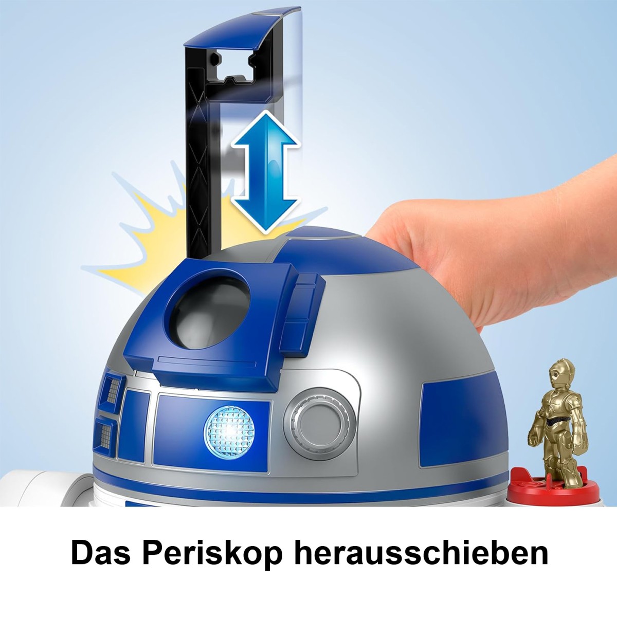 Mattel HXG52 - Fisher-Price - Imaginext - Disney Star Wars - R2-D2, Spielfigur mit Sound & Licht