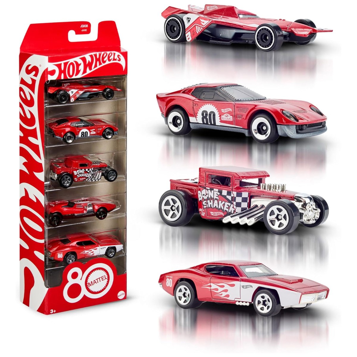 Mattel JGK08 - Hot Wheels - 80th Anniversary 5er-Set – Sammler-Edition 1:64