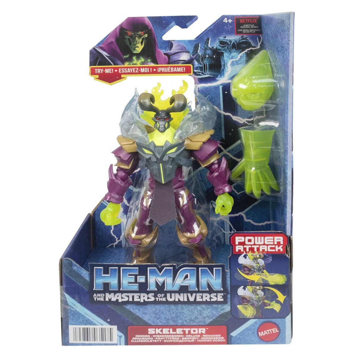Mattel HDY38 - He-Man and the Masters of the Universe - Power Attack - Actionfigur mit Zubehör, 14 cm, Skeletor