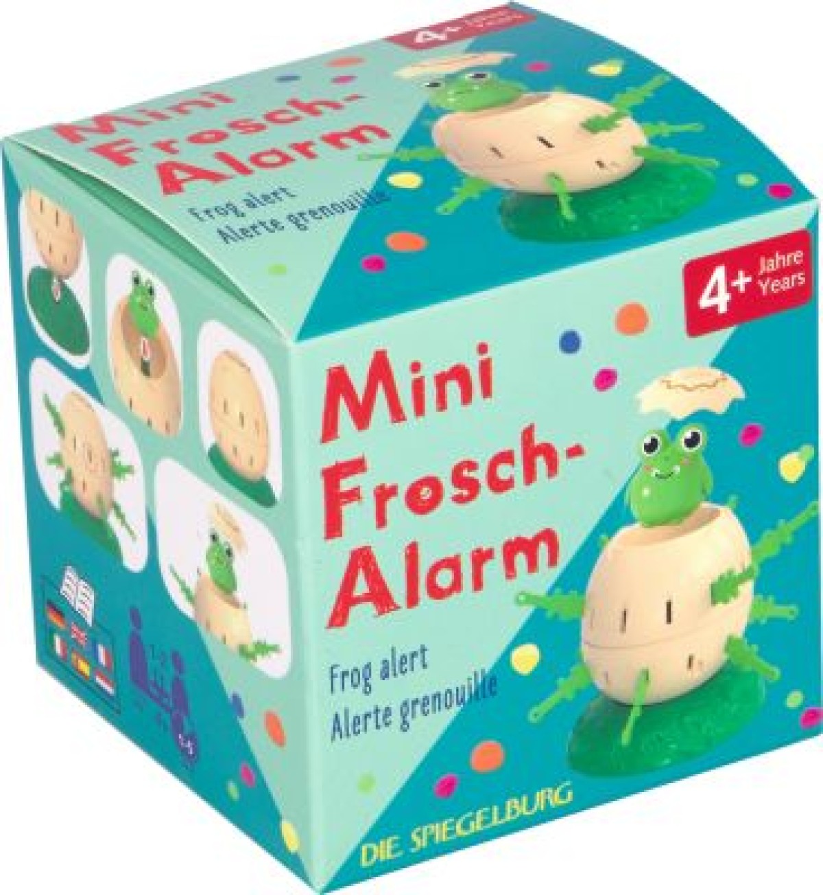 Coppenrath 23425 - Die Spiegelburg -Bunte Geschenke - Mini Frosch-Alarm, Pop-Up-Spiel