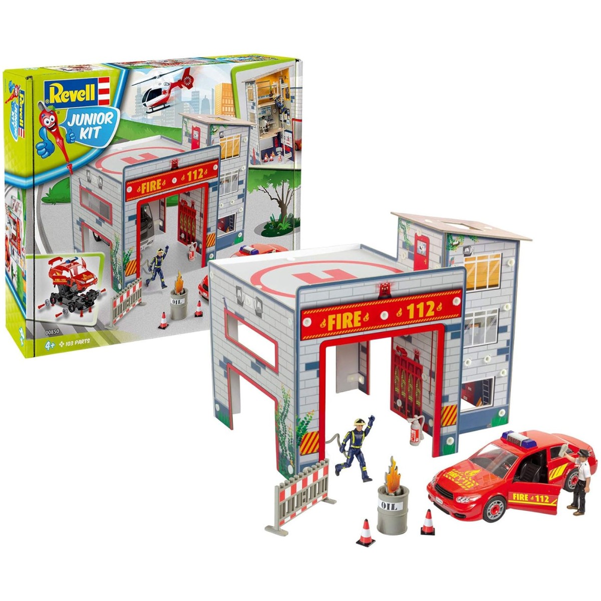 Revell 00850 - Junior Kit - Modellbausatz, Feuerwache