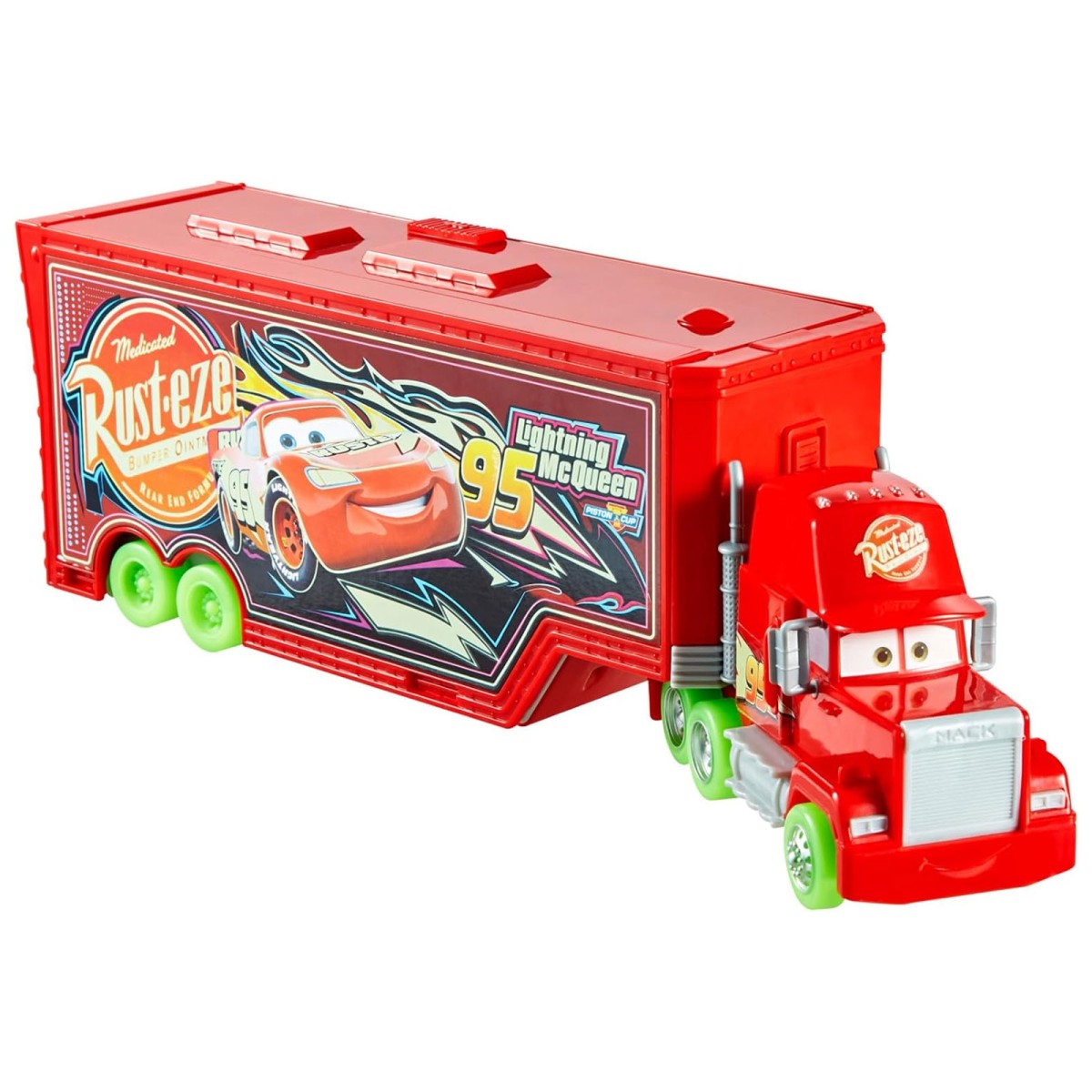 Mattel HPX76 - Disney Pixar Cars - 2-in-1 Spielset, Spielzeugtruck und Tuning-Station, Glow in the Dark