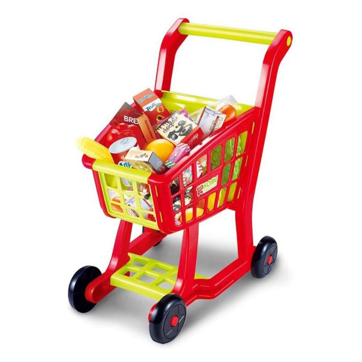 Hausmann 230526 - Toy Toy Toy - Einkaufswagen, gefüllt, 28 Teile