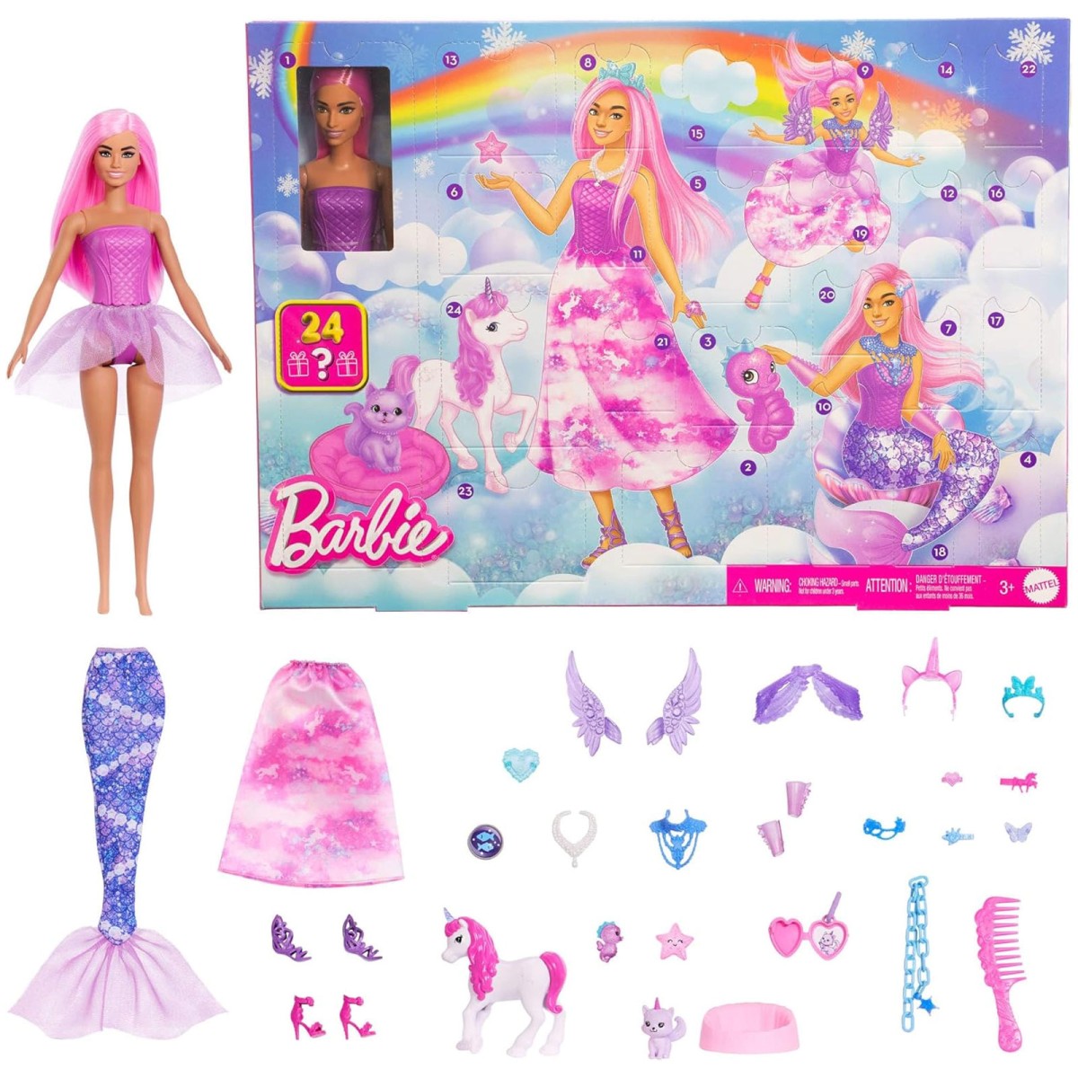 Mattel JFL66 - Barbie - Fantasy - Adventskalender - Puppe mit Accessoires