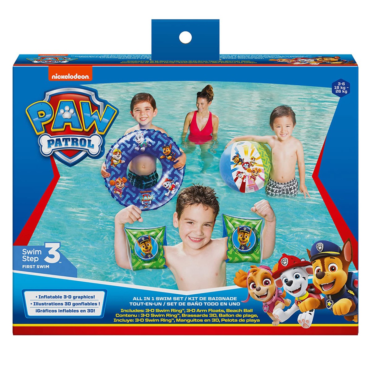 Spin Master 6061289 (20132304) - Paw Patrol - All-in-One Schwimmset, Spielen und Schwimmen