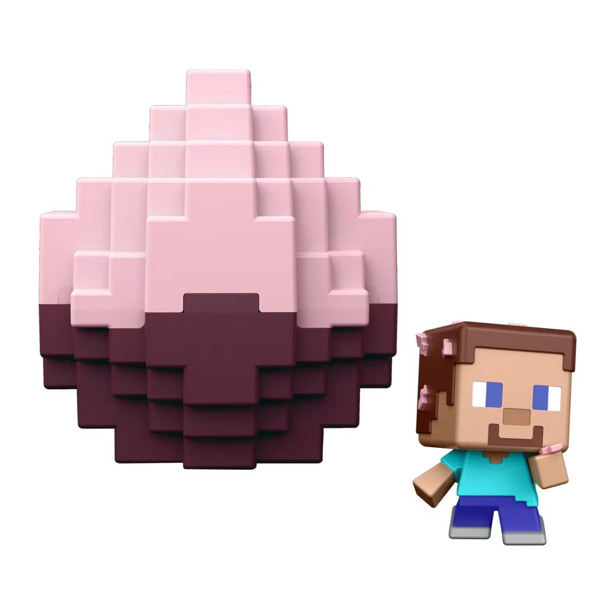 Mattel JCD20 - Minecraft - Spawn-Ei Figur Steve – Mini Figur, ca. 3cm
