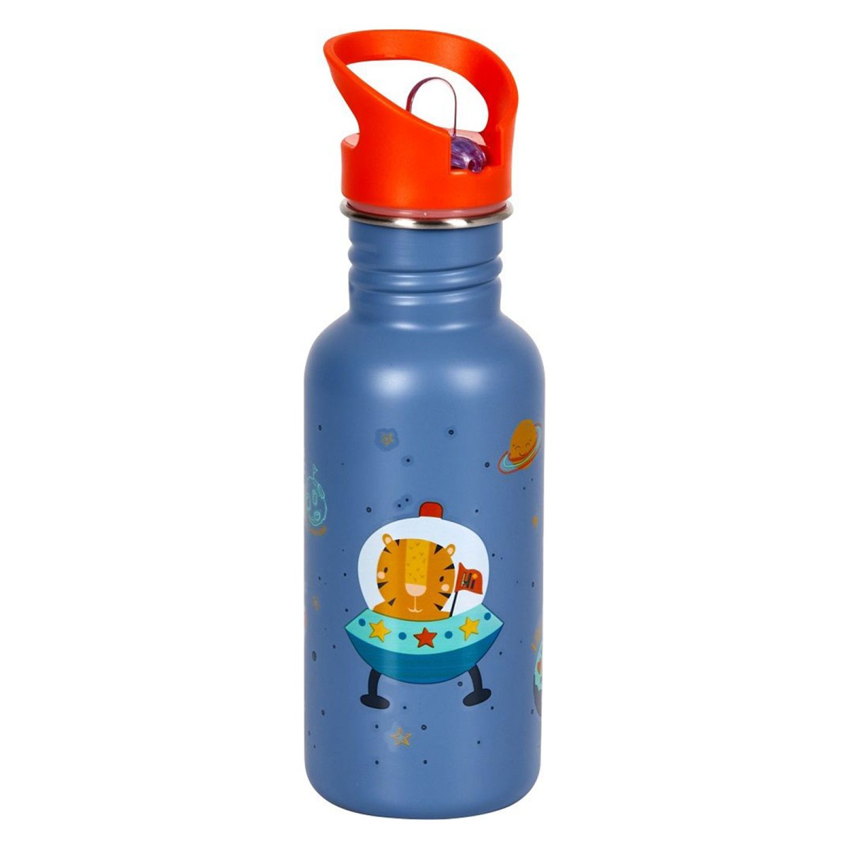 Coppenrath 18426 - Die Spiegelburg - Kleine Freunde - Edelstahlflasche Planet (ca. 0,5 l)