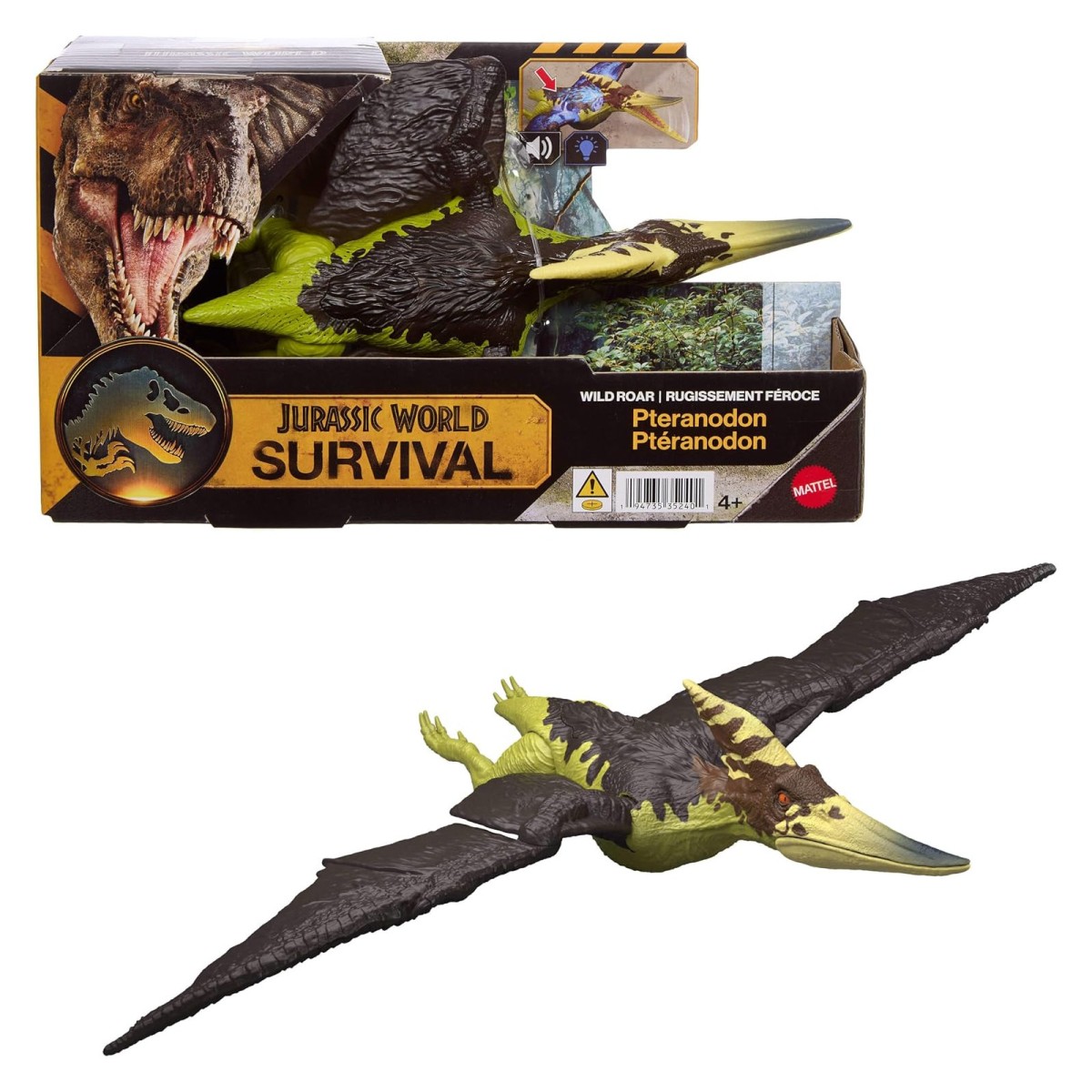Mattel JKL78 - Jurassic World - Wild Roar Dinosaurier Figur mit Sound Angriffsfunktion 26,7 cm