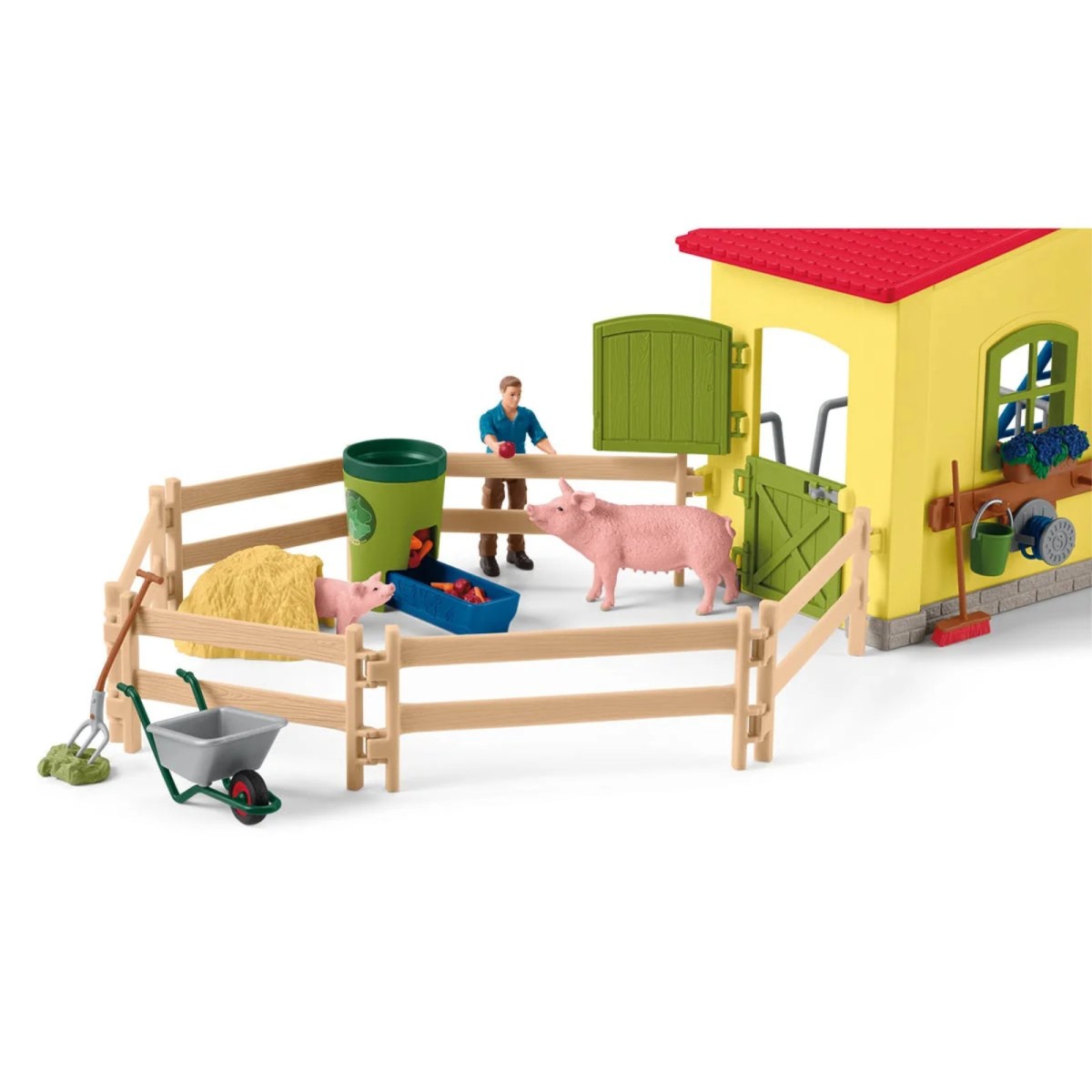 Schleich 42605 2.Wahl - Farm World - Großer Stall mit Tieren und Zubehör
