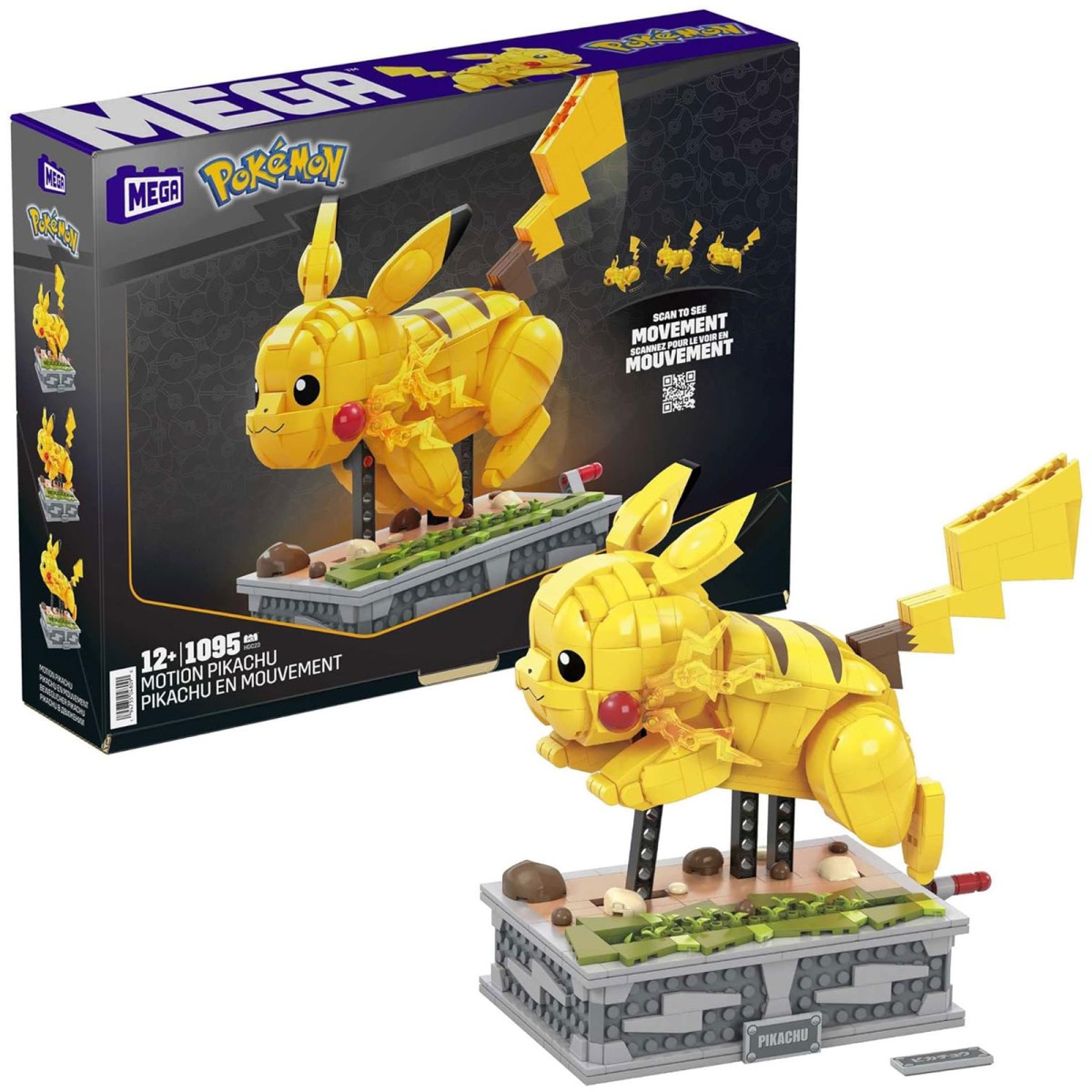Mattel HGC23 - Mega - Pokémon - Bauset, 1095 Teile, Pikachu