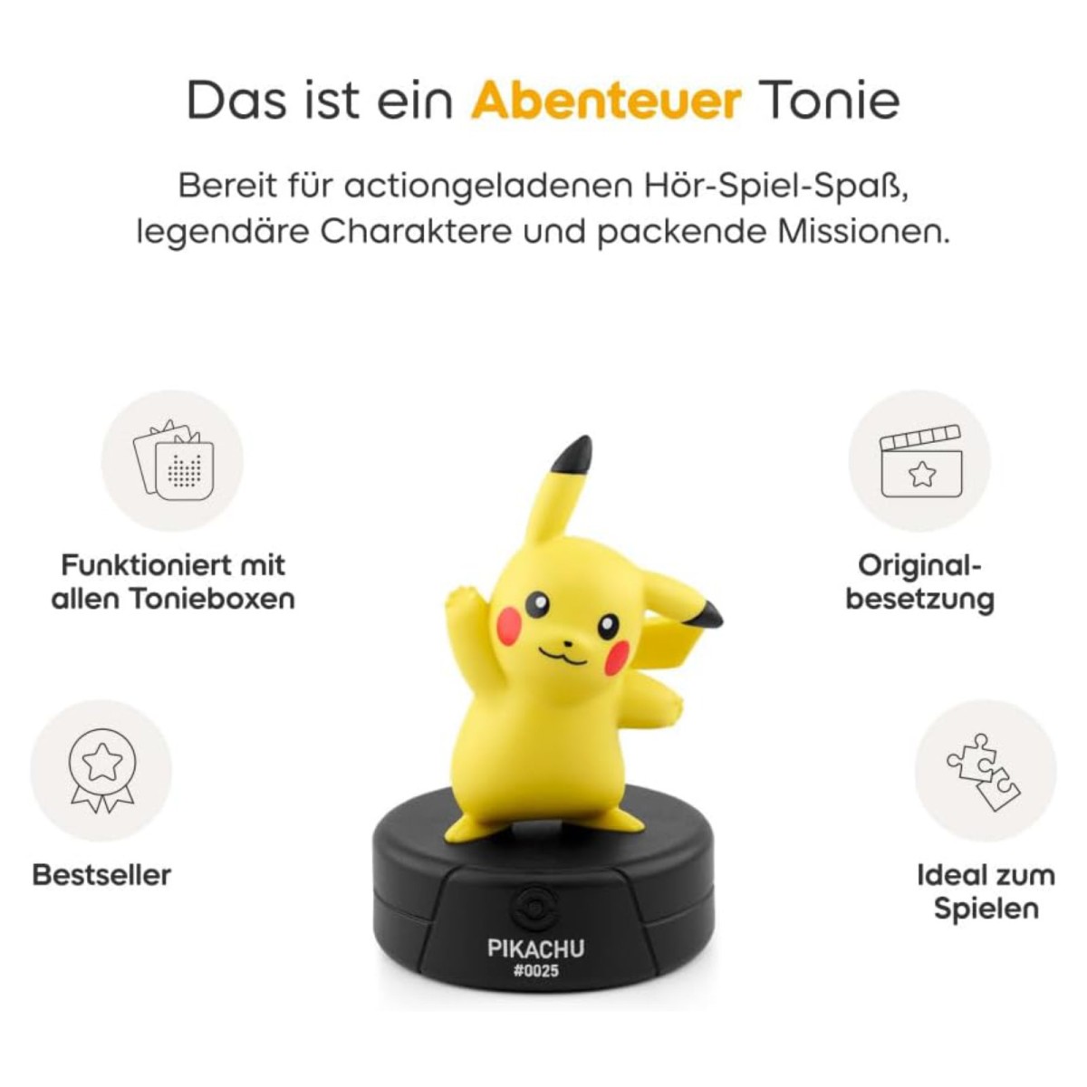 tonies 11004939 - Pokémon - Toniebox 2 - im Pikachu-Design inkl. Pikachu-Tonie