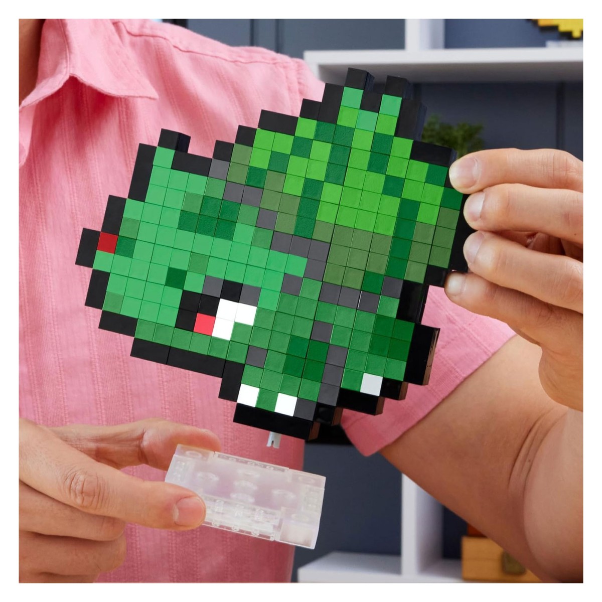 Mattel HTH75 - Mega - Pokémon - Bisasam Pixel Art Bauset, 374 Teile