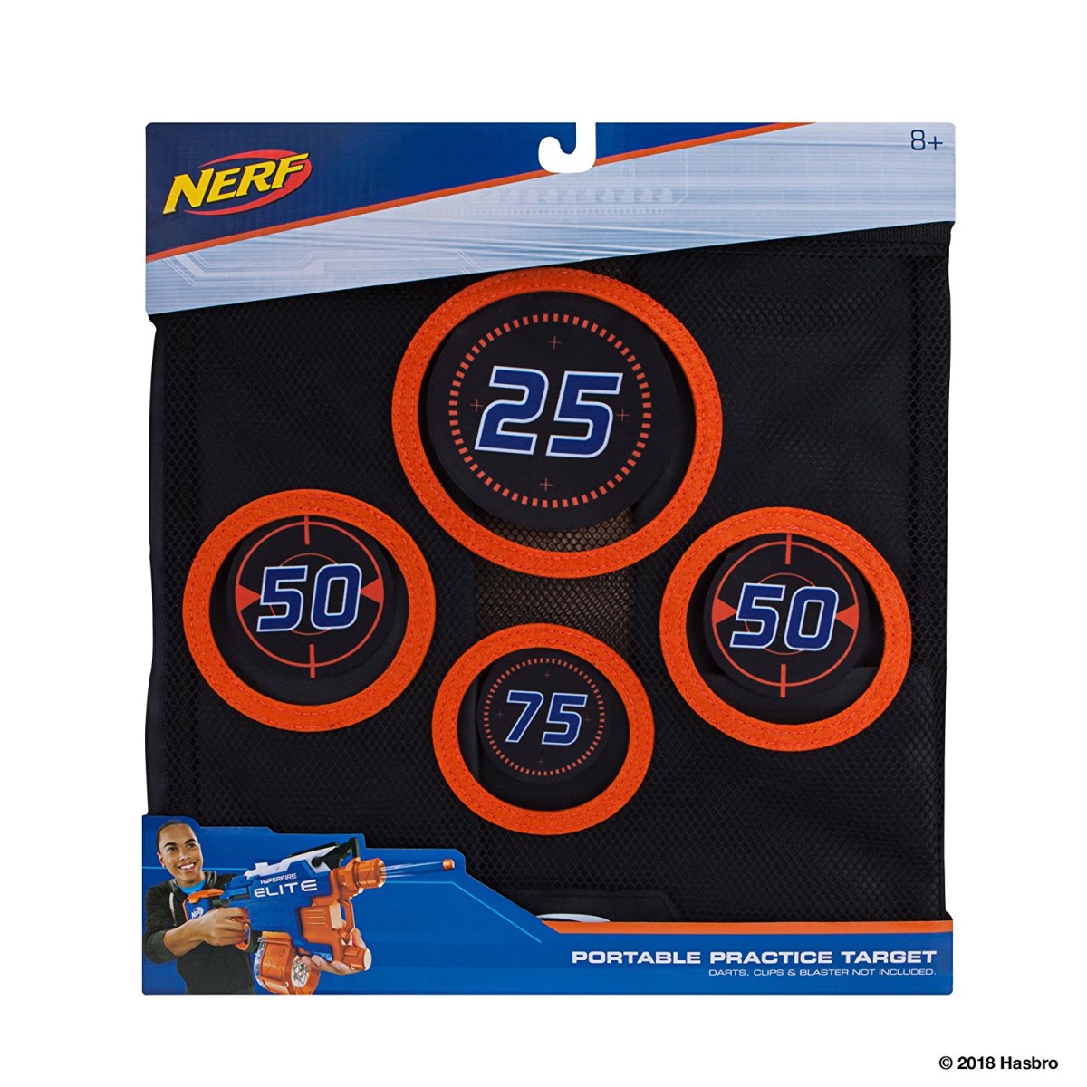 Jazwares 11506 - Nerf - Elite - tragbare Zielscheibe