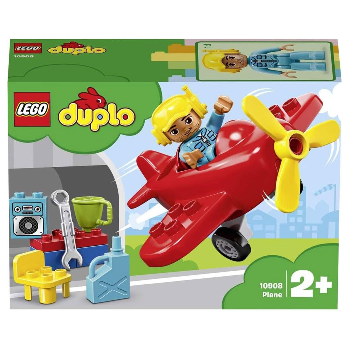 Lego 10908 - Duplo - Flugzeug mit Pilot, Werkstatt & Zubehör