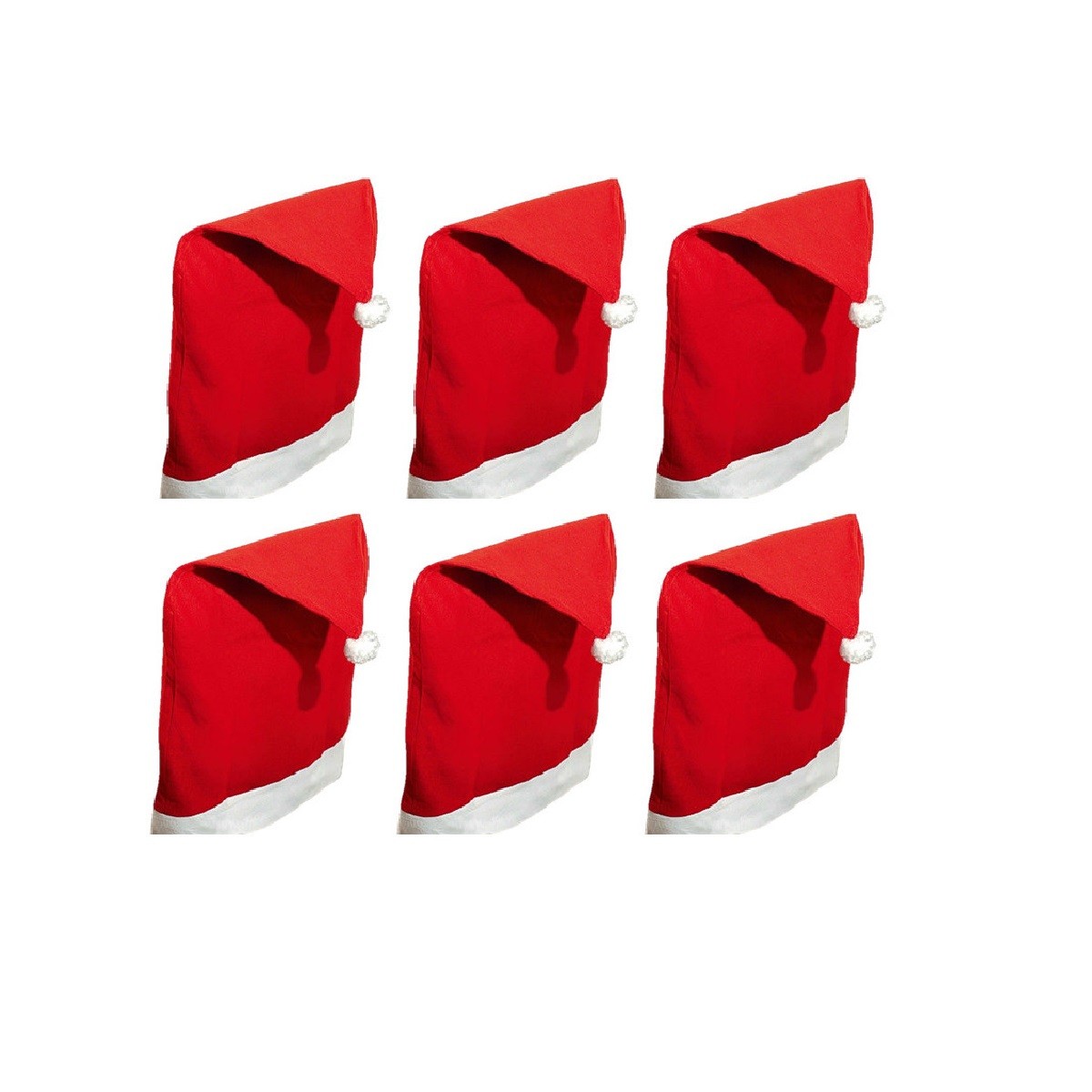 G&M GmbH 004450 - 6er-Set Deko Stuhlhusse Weihnachtsmütze / Nikolausmütze