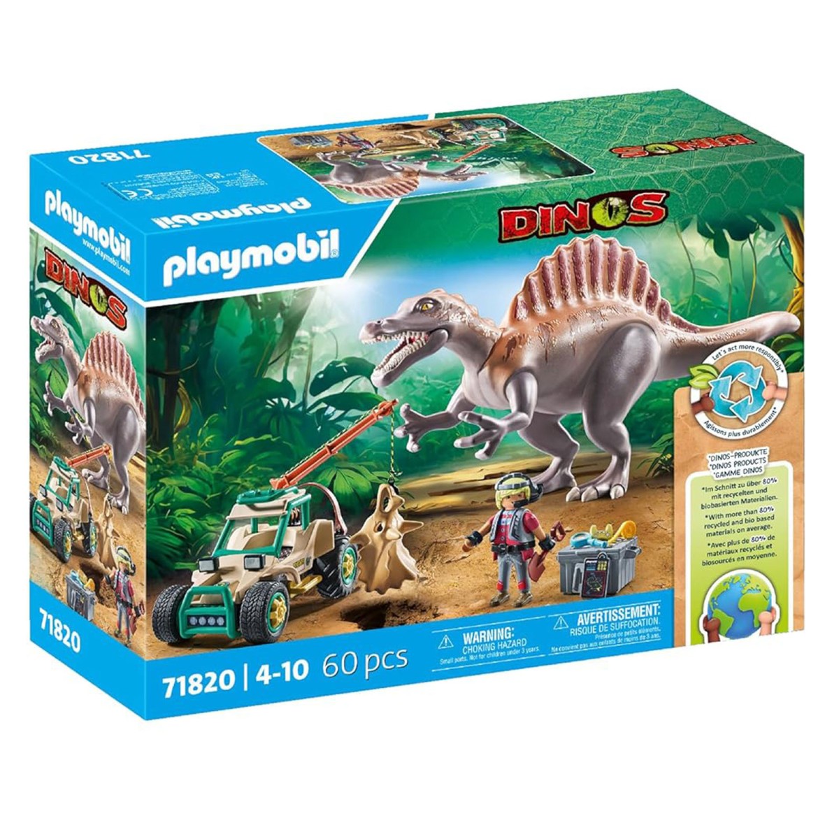 PLAYMOBIL® 71820 - Dinos - Spinosaurus-Angriff auf Dino-Ausgrabung