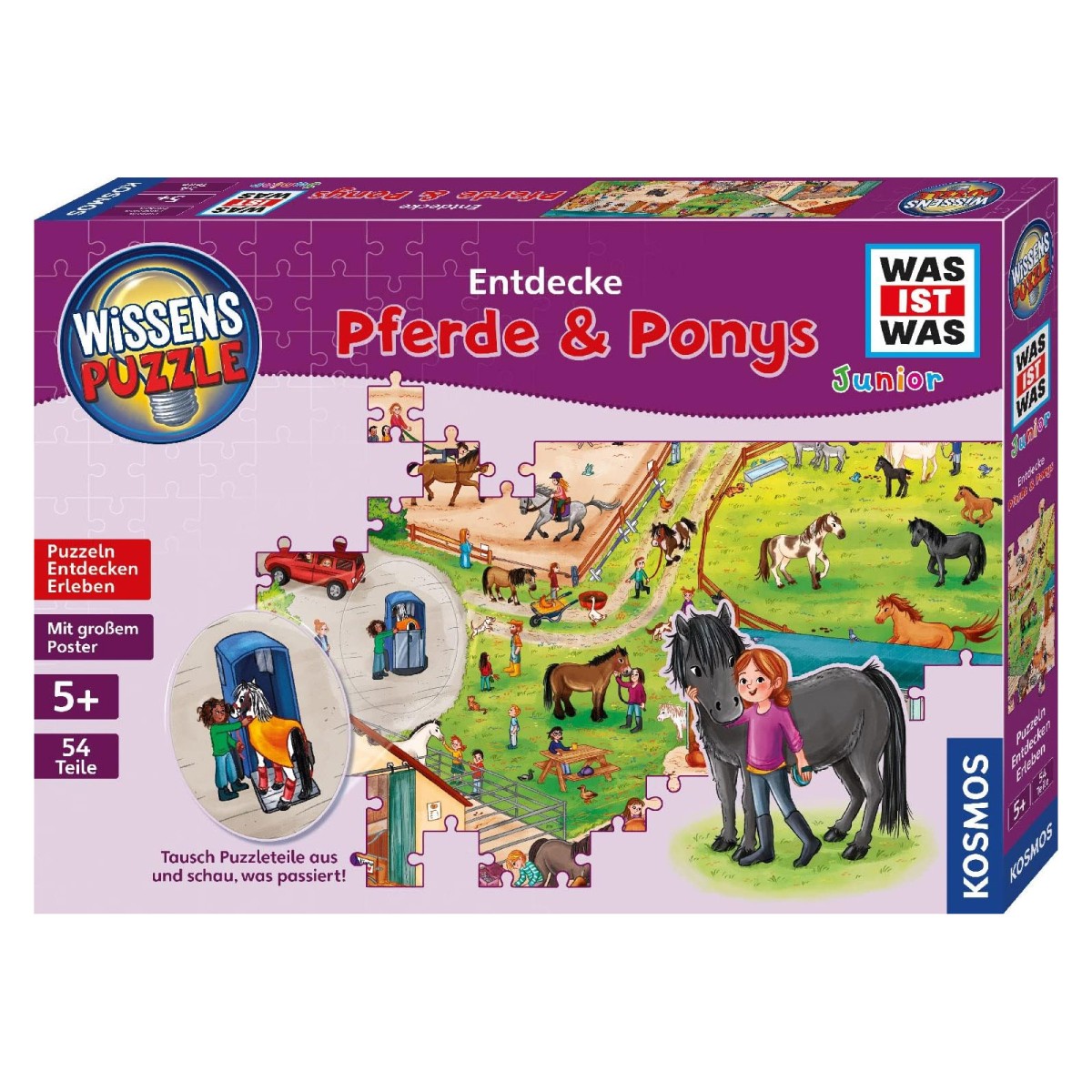 Kosmos 683672 - Wissenspuzzle WAS IST WAS Junior Entdecke Pferde & Ponys