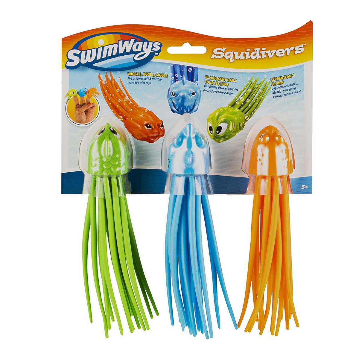 Spin Master 6046822 (20107870) O/B/G - SwimWays - SquiDivers, Wasserspielzeug, 3-er Set