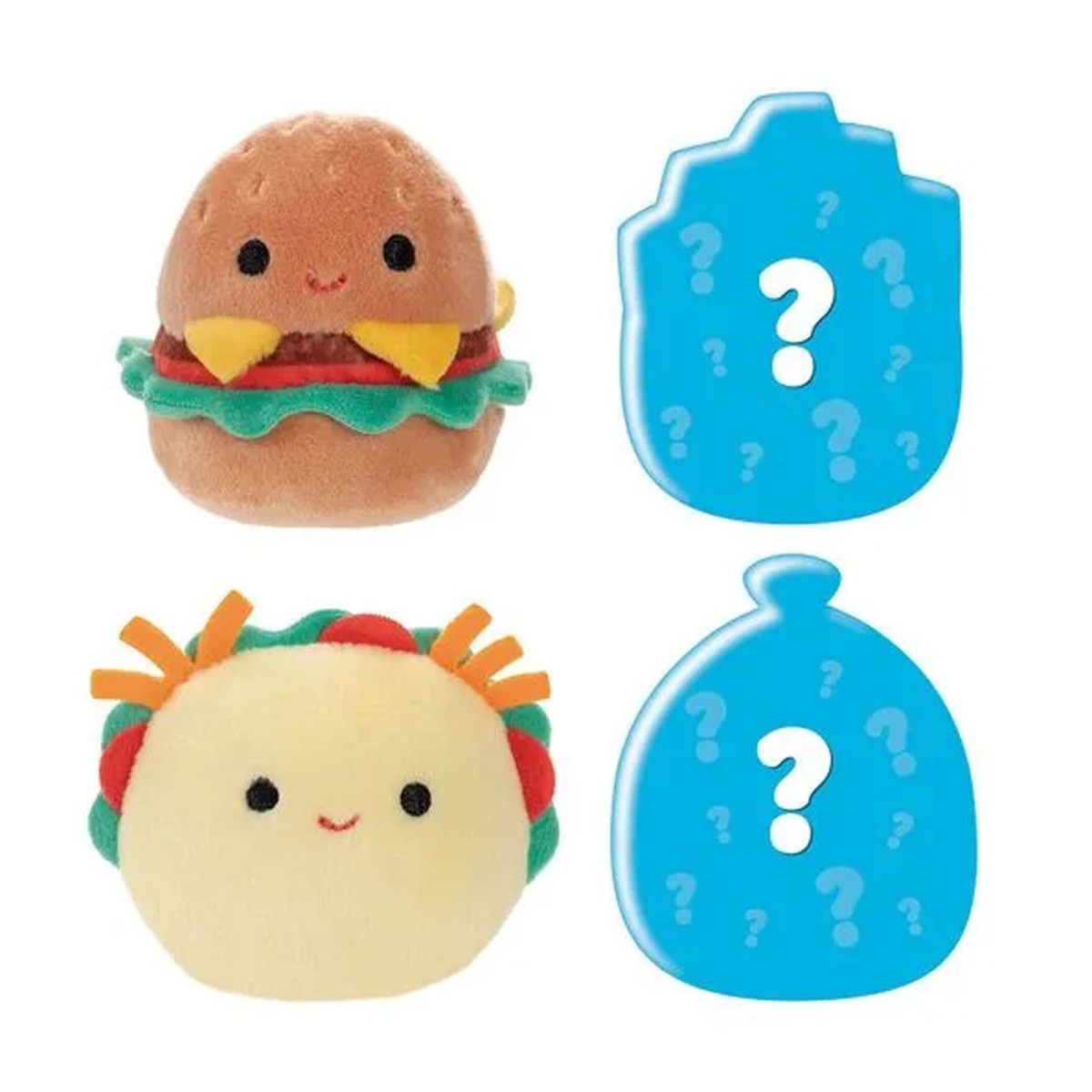 Jazwares SQM0077 - Squishmallows - Squishville - 4er Pack mit 2 Mystery-Überraschungsfiguren, á 5 cm