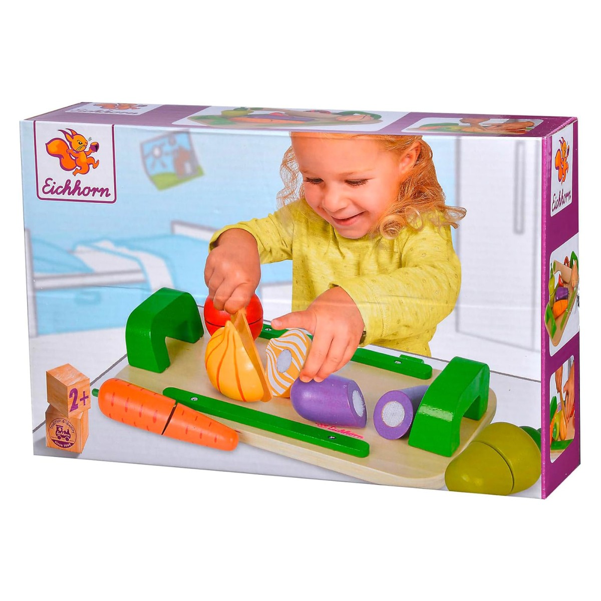 Simba 100003722 - Eichhorn - Gemüse Schneidebrett, 12 Teile