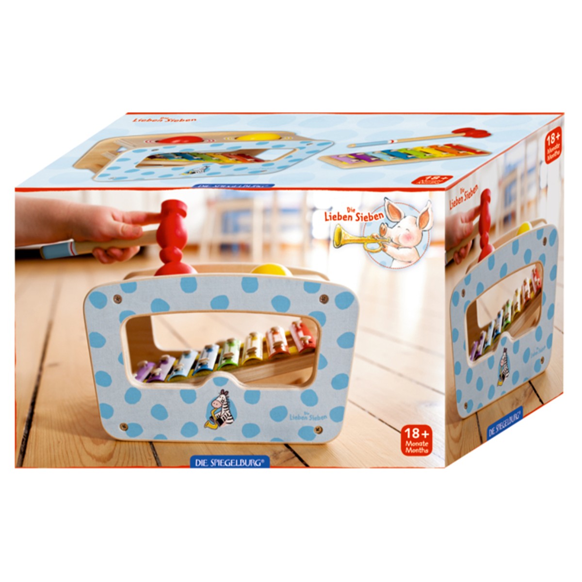 Coppenrath 15141 - Die Spiegelburg - Die Lieben Sieben - Klopfbank mit Glockenspiel