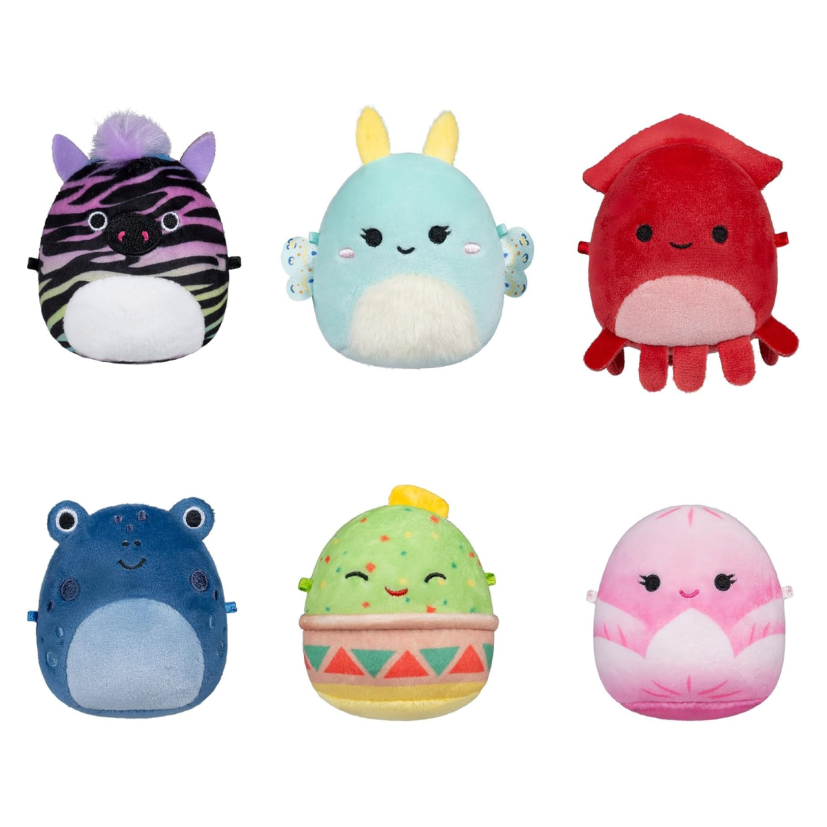 Jazwares SQMM0071 - Squishmallows - Micromallows - Kuscheltier 6er Pack, 6,5 cm