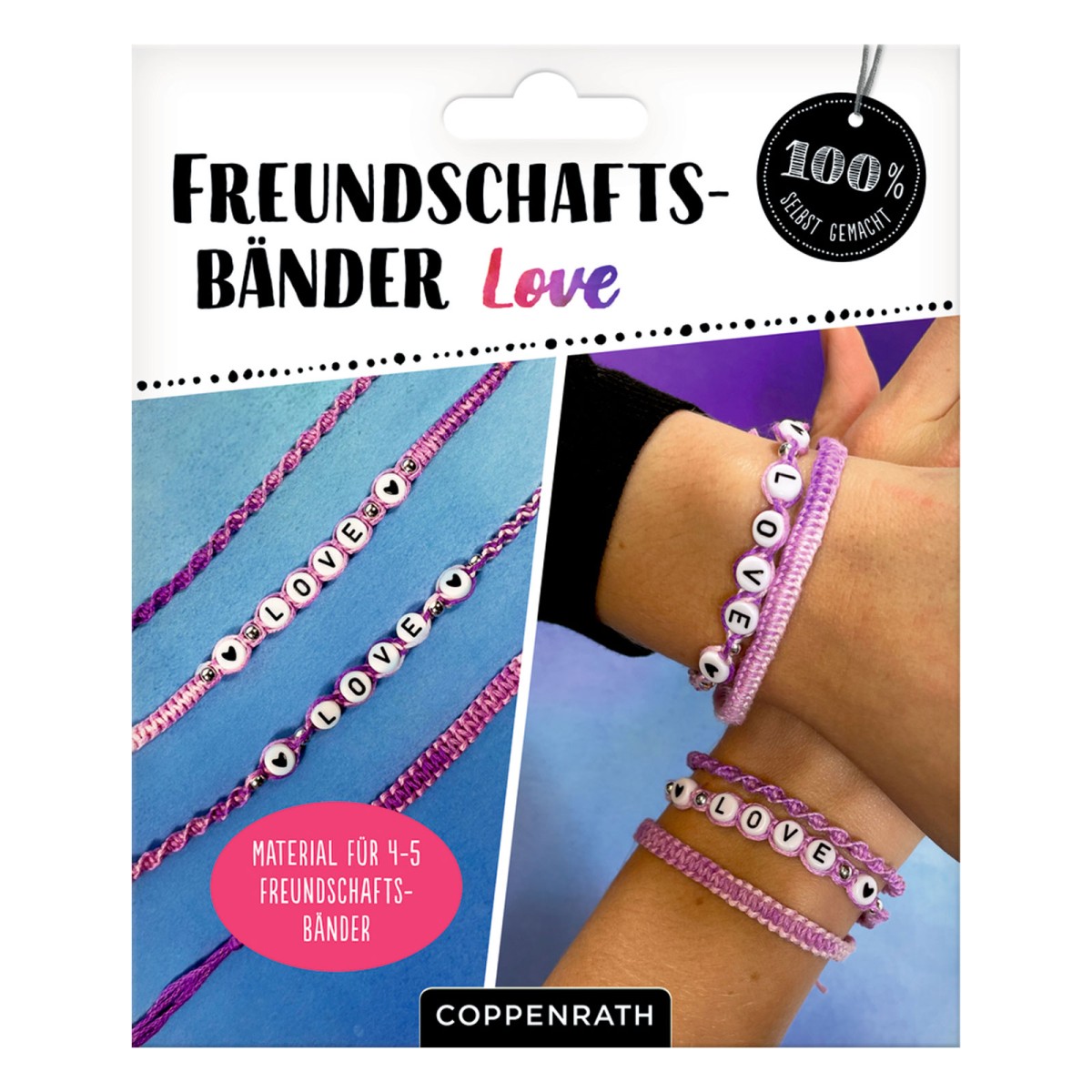 Coppenrath 95294 - Die Spiegelburg - 100% selbst gemacht - Freundschaftsbänder Love