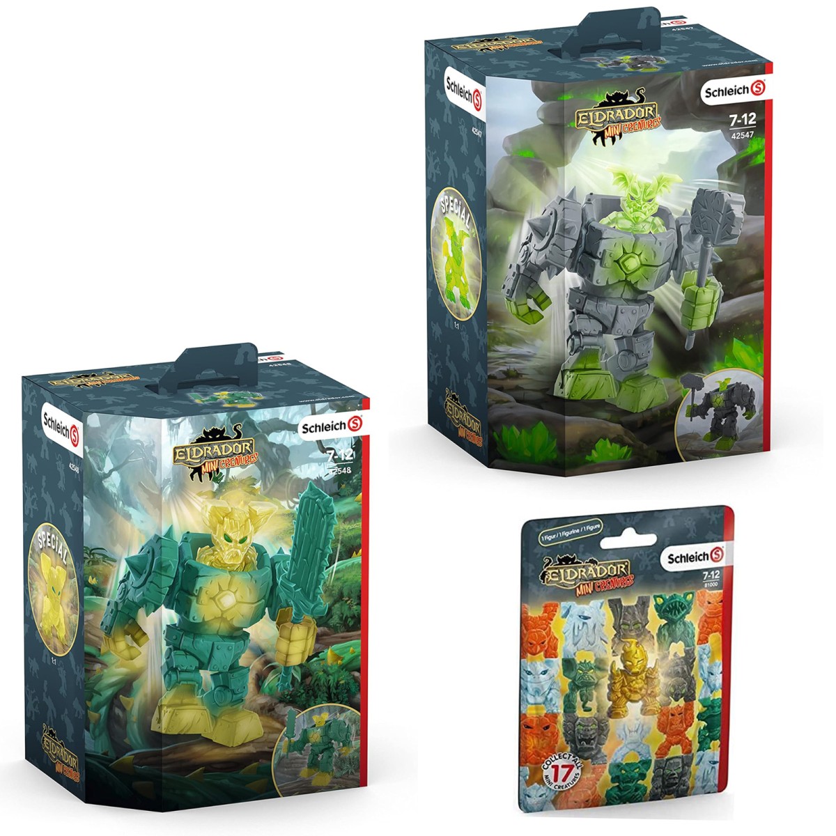 SPAR-SET 412817 - Schleich - Eldrador - Mini Creatures - Spielfigurenset mit 2 Robotern und Mini-Spielgfigur