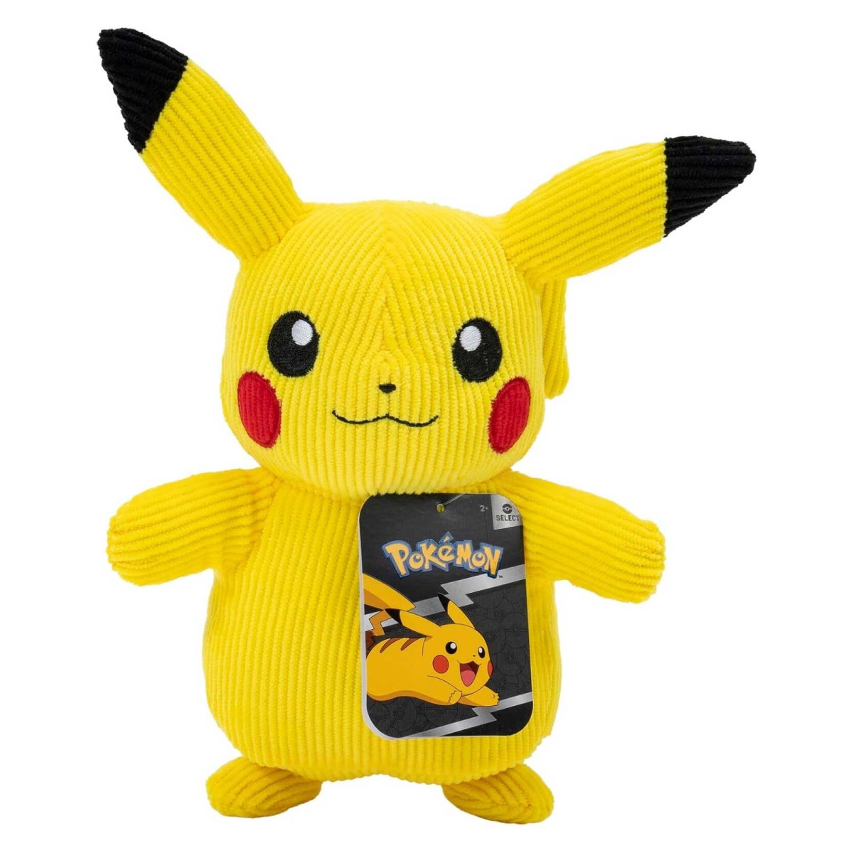 Jazwares PKW2389 - Pokémon - Pikachu Kord Plüsch 20 cm, Stofftier