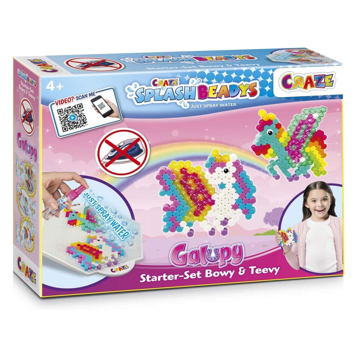 CRAZE 20630 - Splash Beadys - Steckperlen - Galupy Starter Set, Wasserperlen
