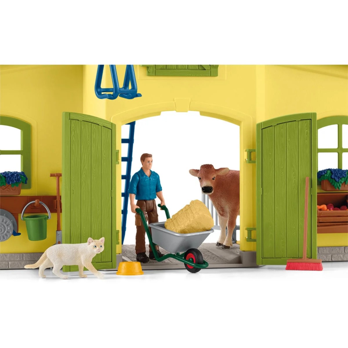 Schleich 42605 2.Wahl - Farm World - Großer Stall mit Tieren und Zubehör