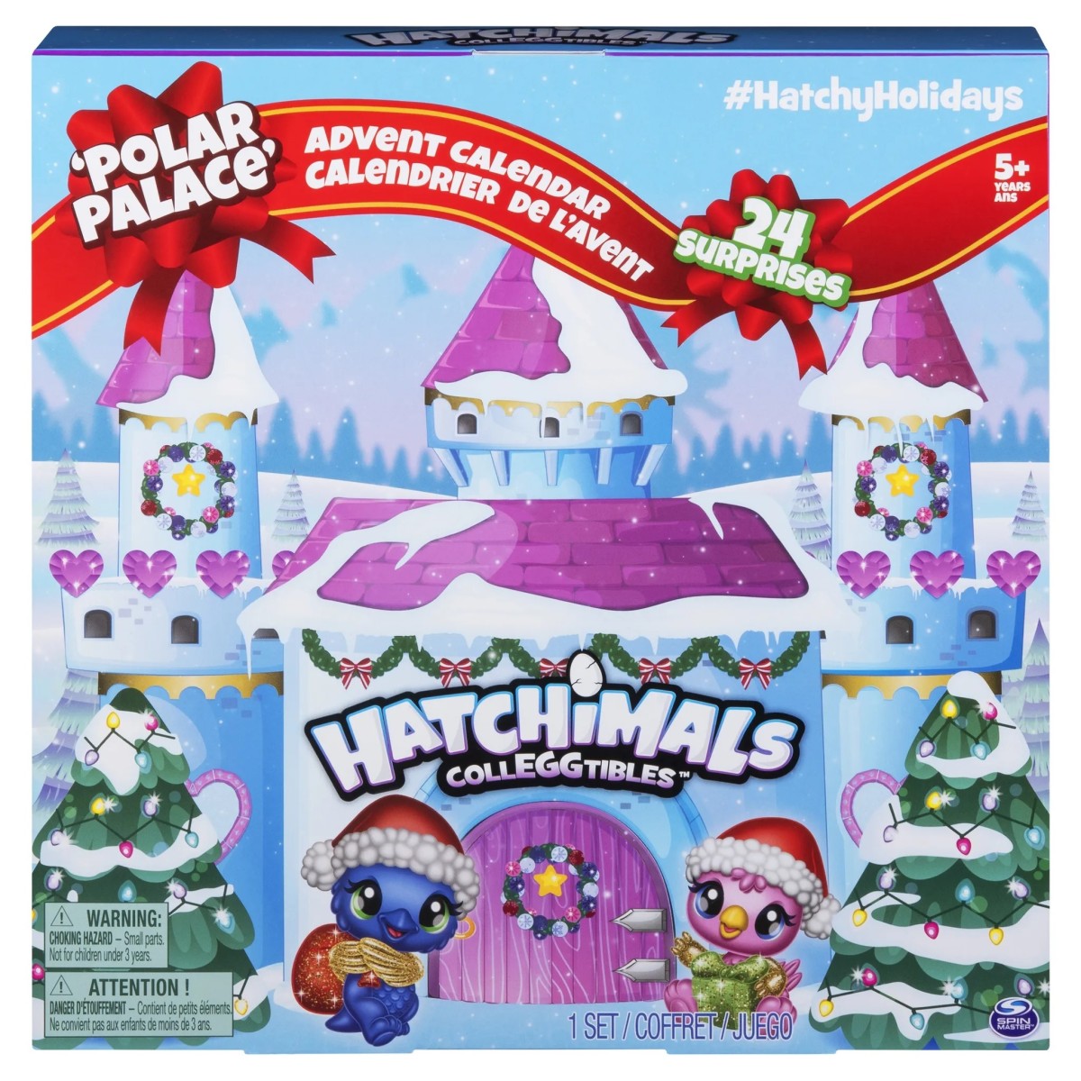 Spin Master 6044284 (20118599) 2.Wahl - Hatchimals - CollEGGtibles - Polar Palace Adventskalender, Hatchy Holidays!