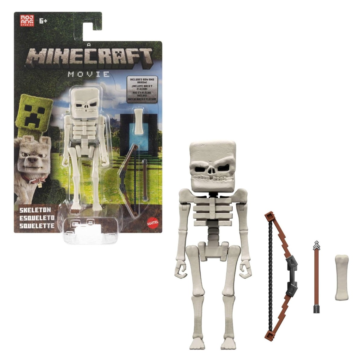 Mattel JFR60 - Minecraft - Movie - Actionfigur- und Zubehörset, Skelett 10 cm