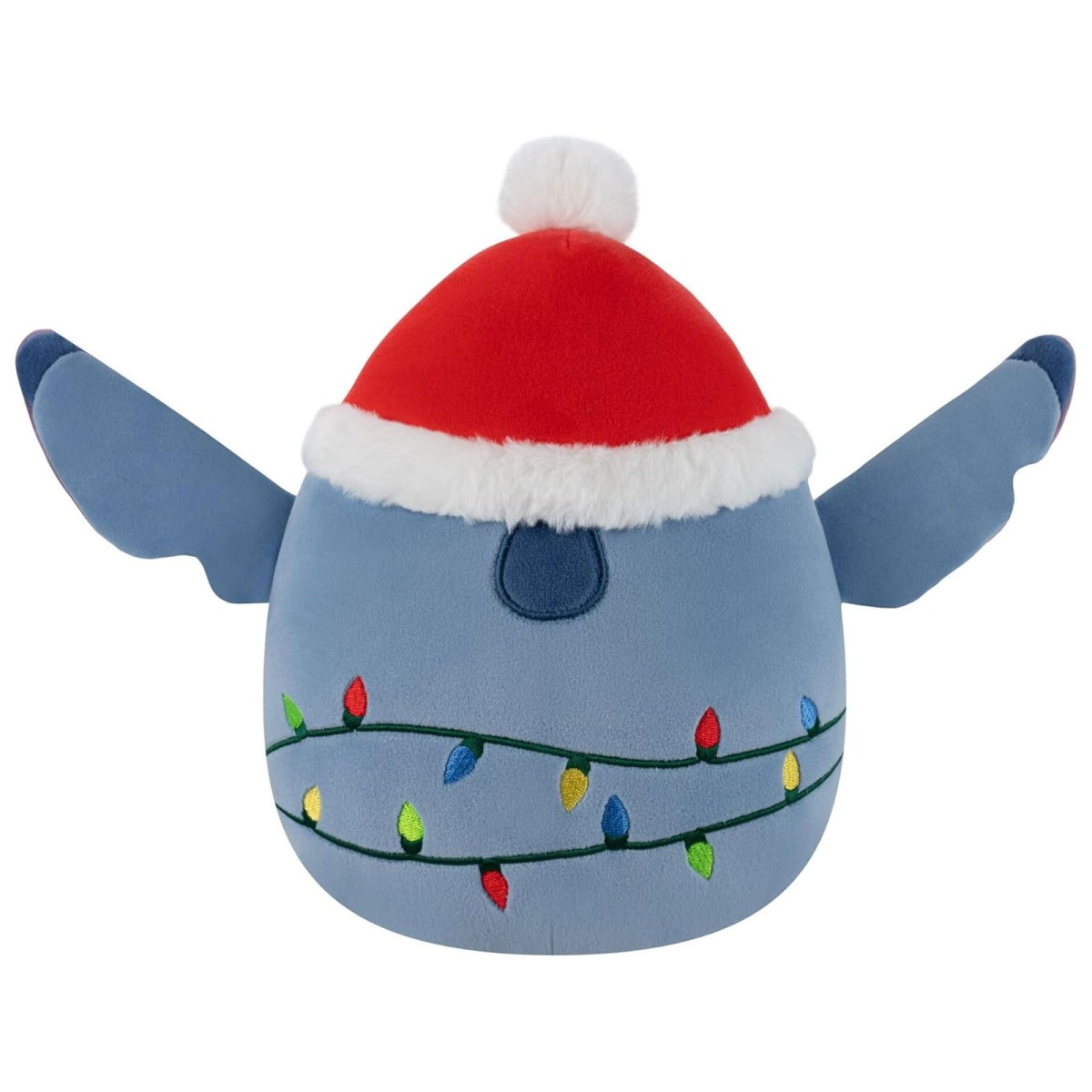 Jazwares SQDI01432 - Squishmallows - Disney Lilo & Stitch - Ultraweicher Stitch mit Weihnachtsmütze und Lichterketten-Design, 20 cm