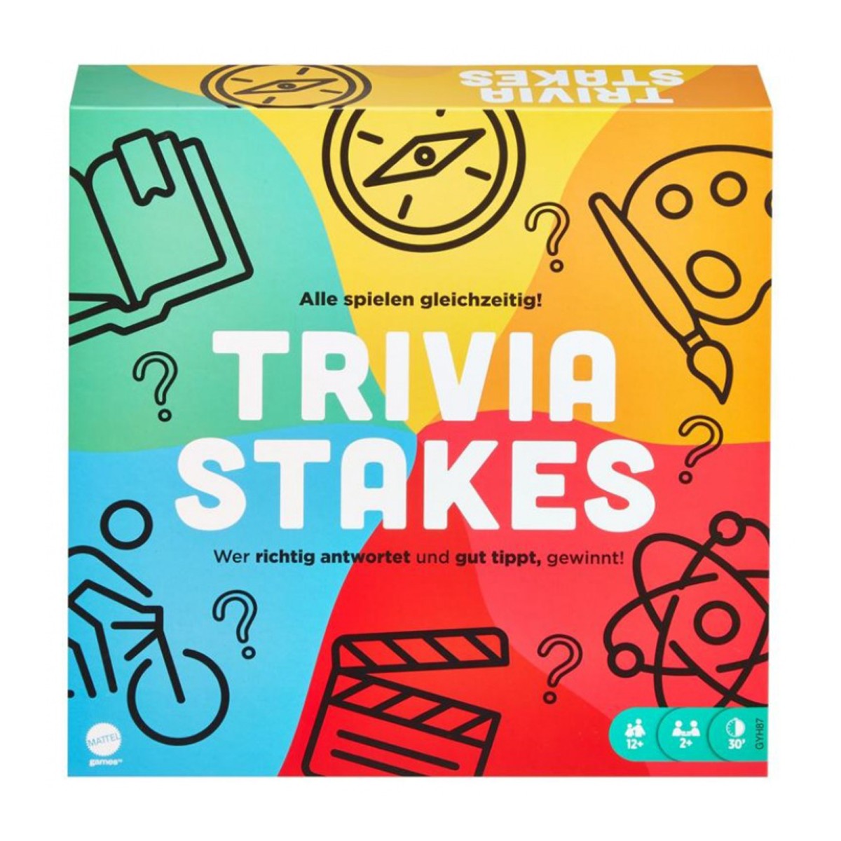 Mattel GYH87 GRATIS AB 50 € - Mattel Games - Trivia Stakes Spiel