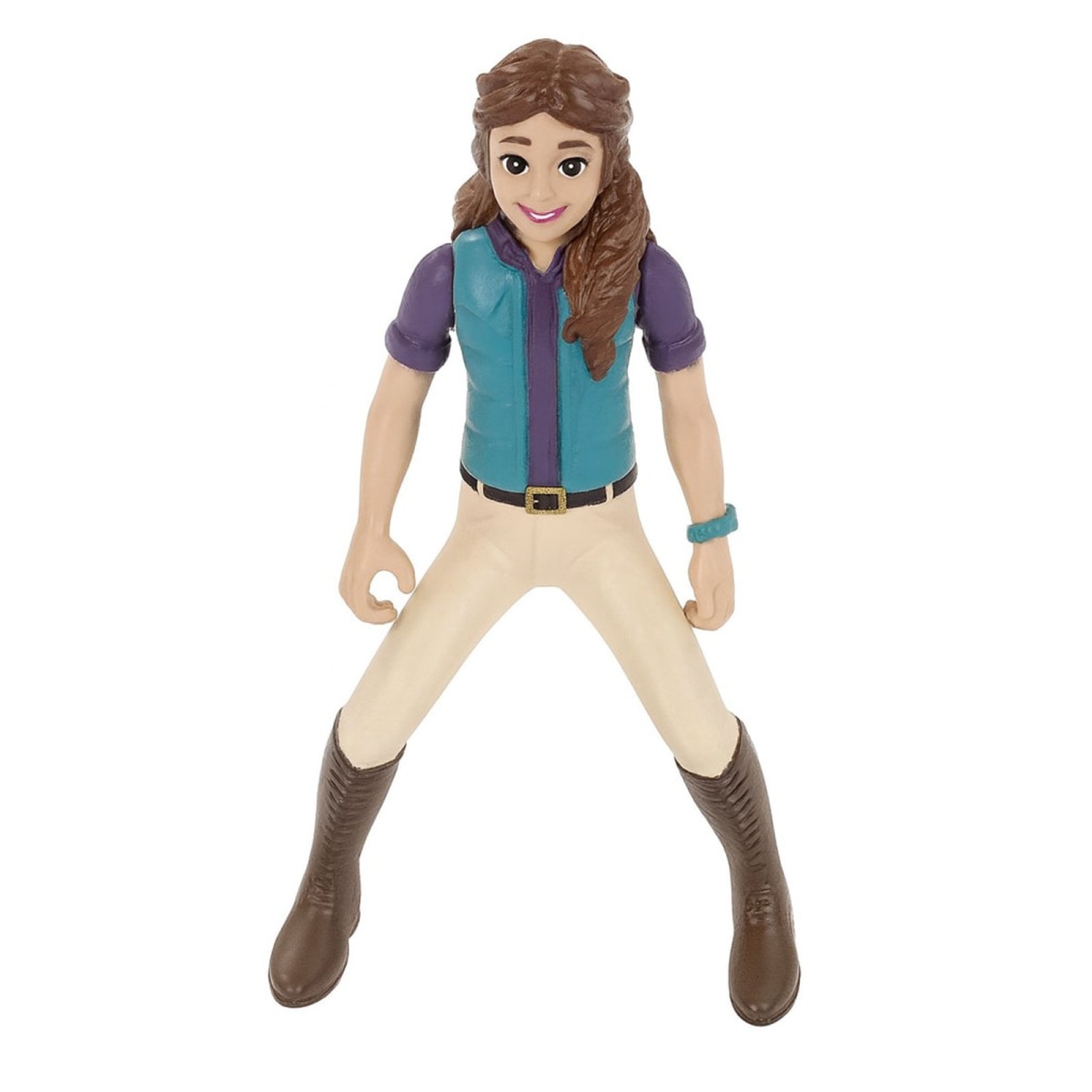 Schleich 172506 - Reiterin braunhaarig, türkise Jacke