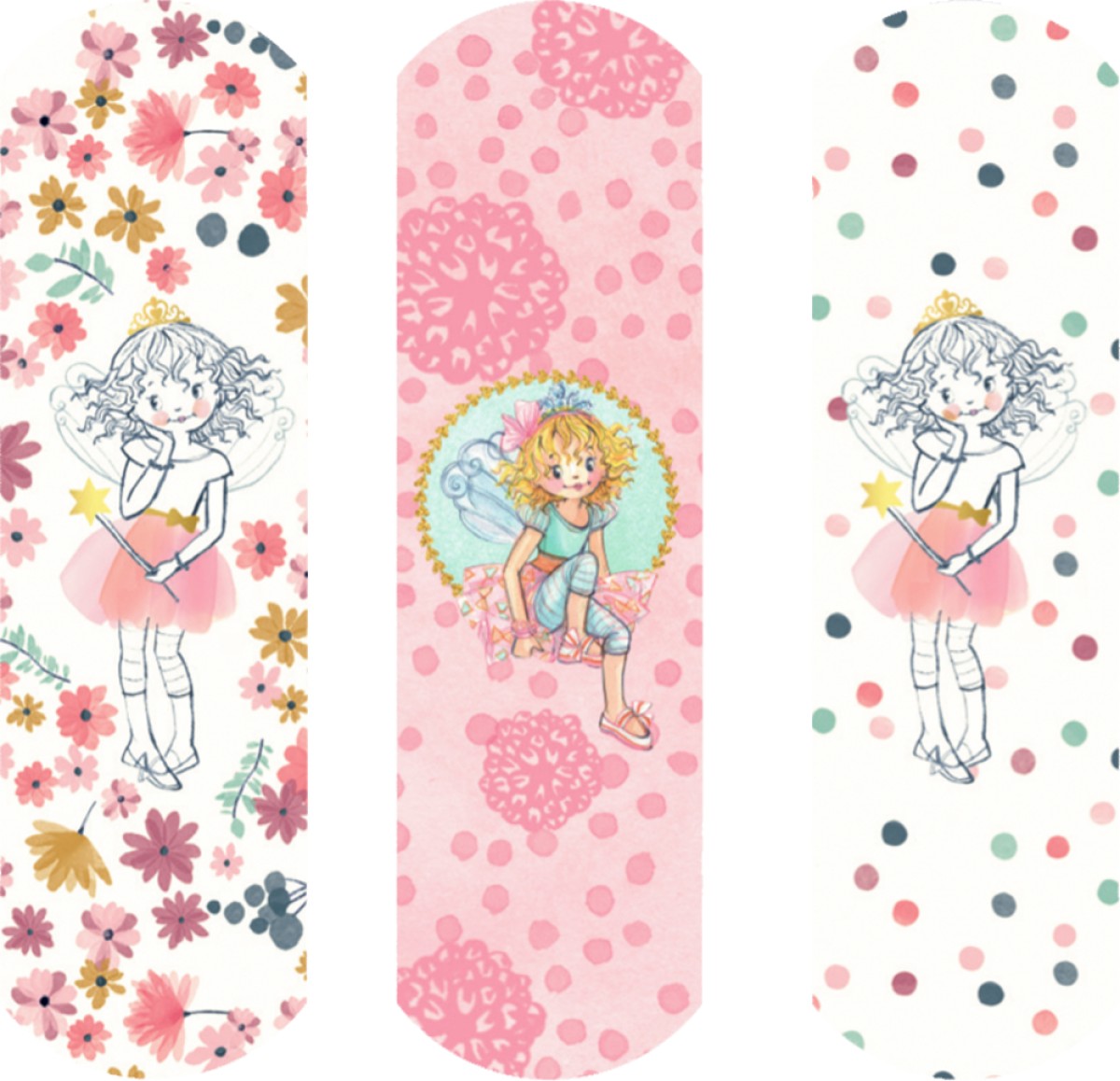 Coppenrath 20615 - Die Spiegelburg - Prinzessin Lillifee (Glitter&Gold) - 10 Pflasterstrips mit Prinzessinmotiv