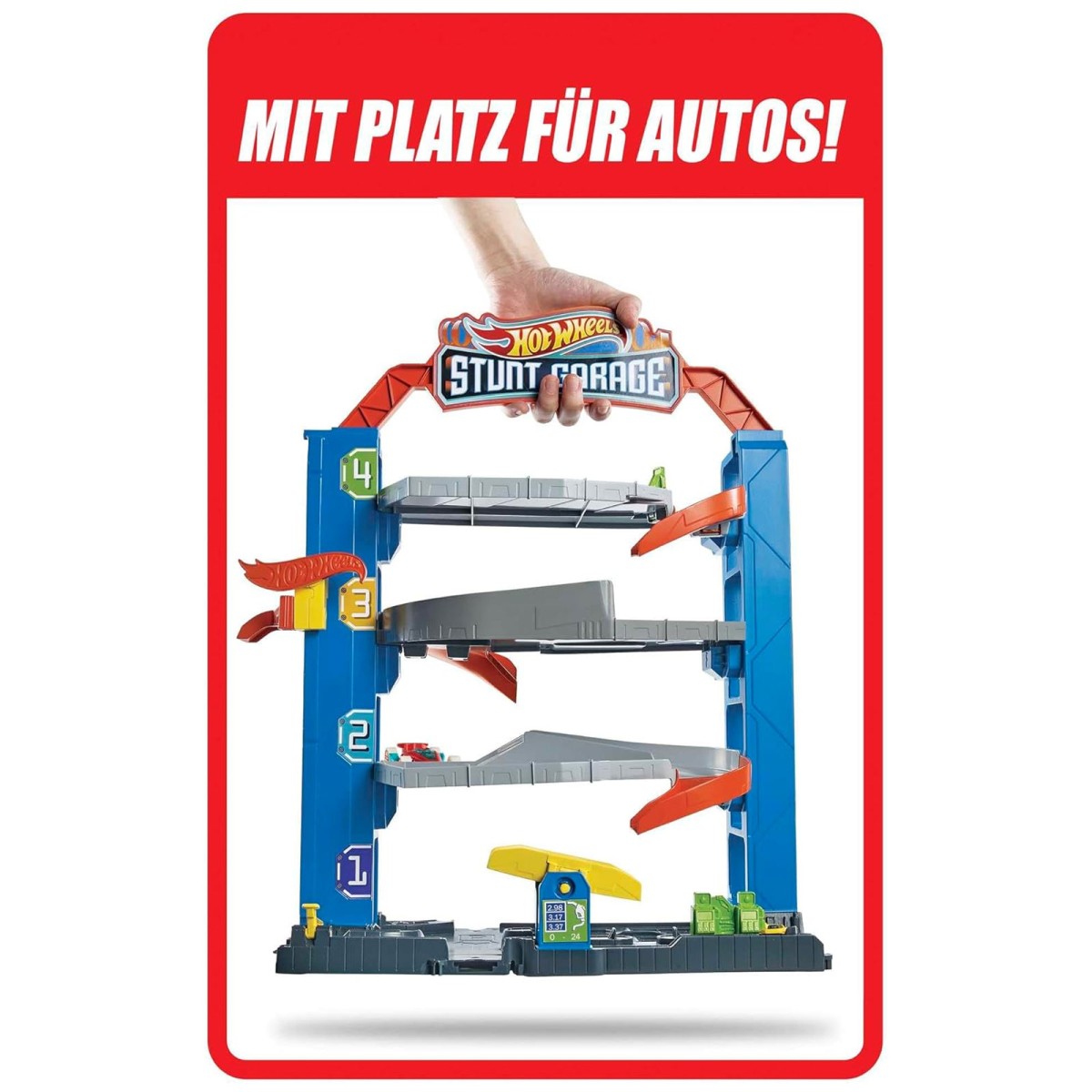 Mattel GNL70-1 - Hot Wheels City - Spielset mit einem Fahrzeug, Stunt-Garage