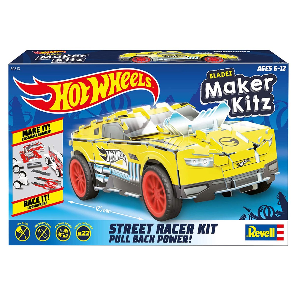 Revell 50313 - Hot Wheels - Blazed Maker Kitz - Twinduction - Bausatz, Spielzeugauto 1:32, Street Racer