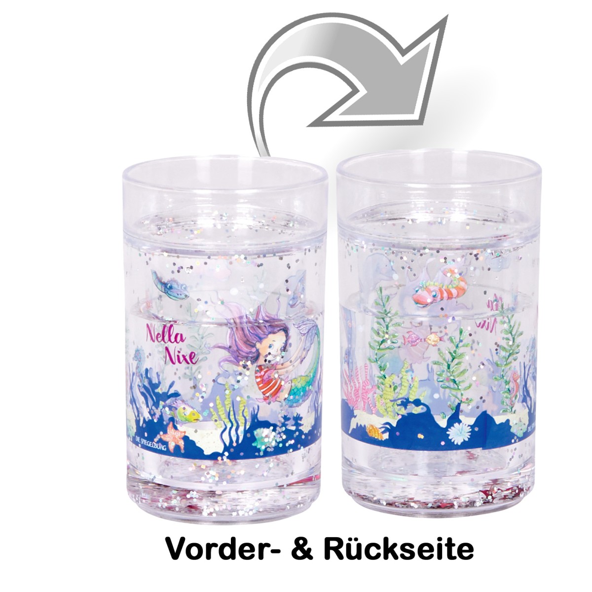 Coppenrath 17433 - Die Spiegelburg - Nella Nixe - Glitzerbecher mit Schwimmelementen