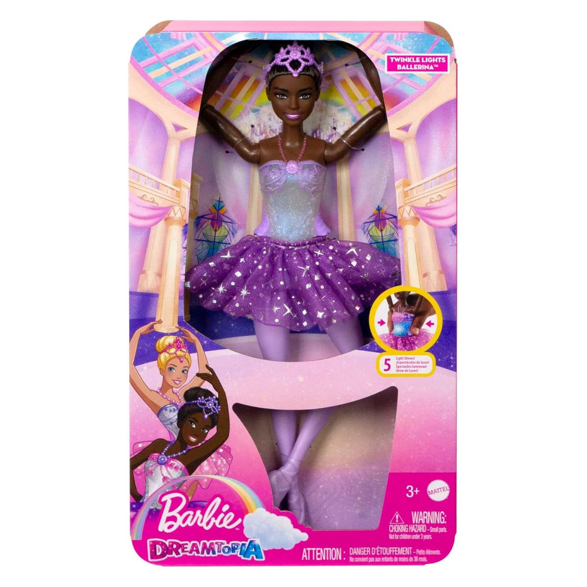 Mattel HLC26 - Barbie - Dreamtopia - Twinkle Lights Ballerina, Puppe, leuchtend