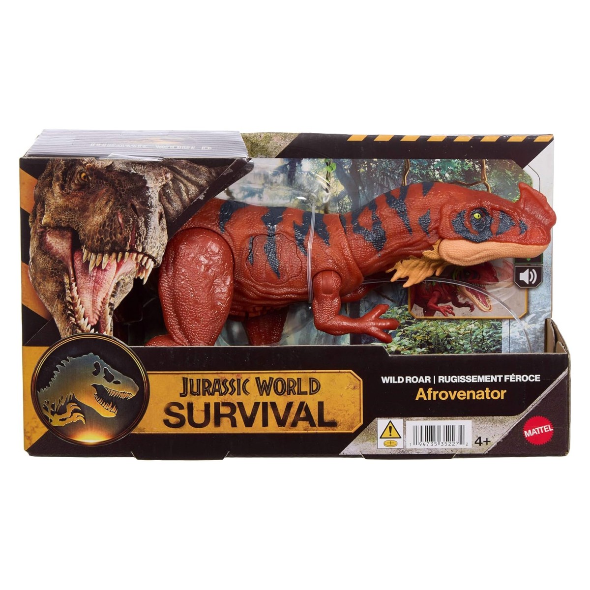 Mattel JKL76 - Jurassic World - Wild Roar Dinosaurier Figur mit Sound, Angriffsfunktion und App-Funktion 30,5 cm
