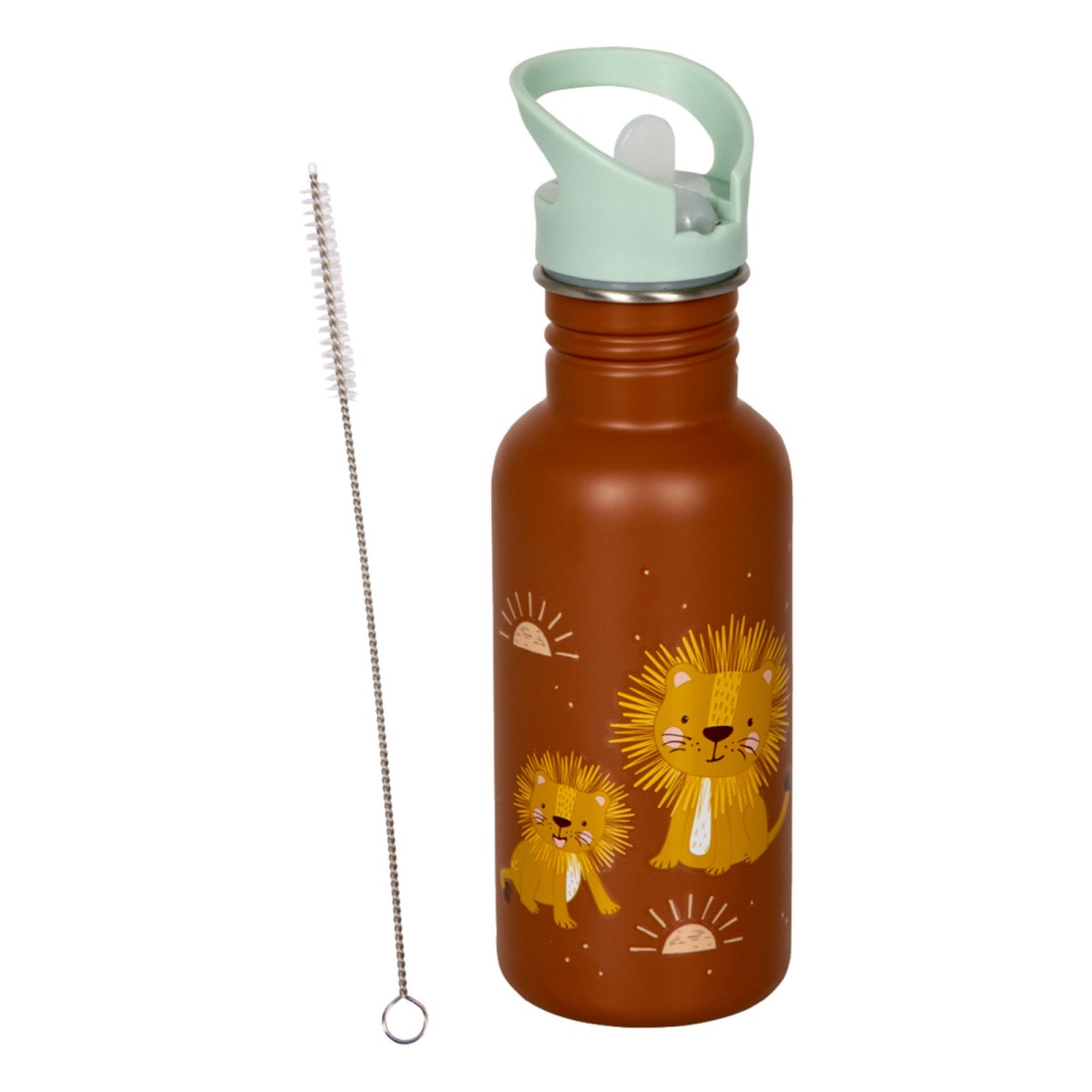 Coppenrath 21709 - Die Spiegelburg - Kleine Freunde - Edelstahlflasche Löwe (ca. 0,5 Liter)