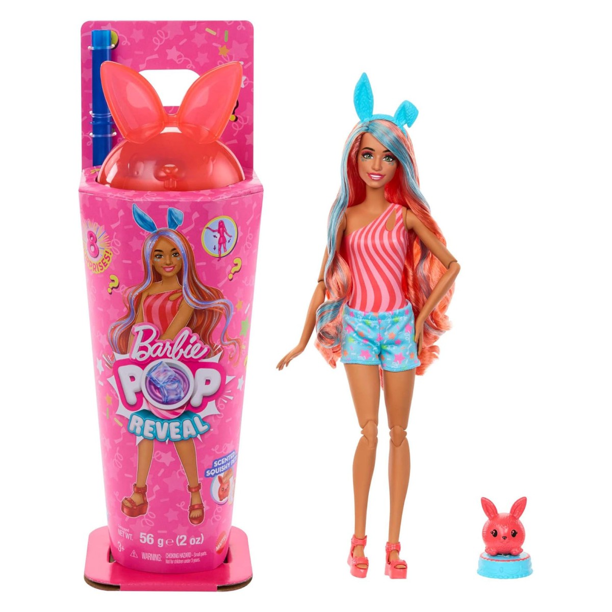 Mattel JCN87-1 - Barbie - Pop Reveal - Duftende Puppe mit 8 Überraschungen und Farbwechsel